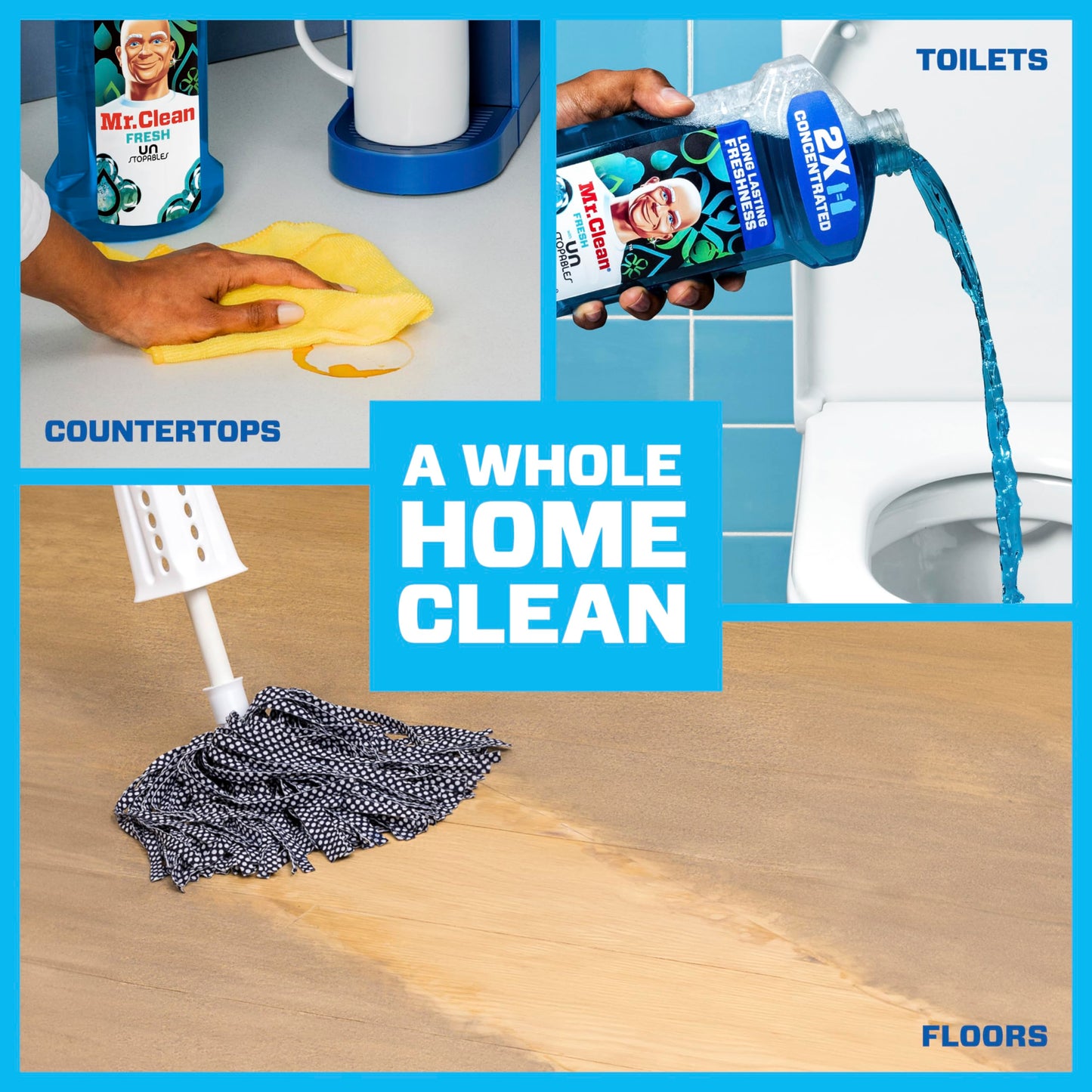 Mr. Clean 2X Concentrated Multi Surface Cleaner with Unstopables Fresh Scent 41 fl oz
