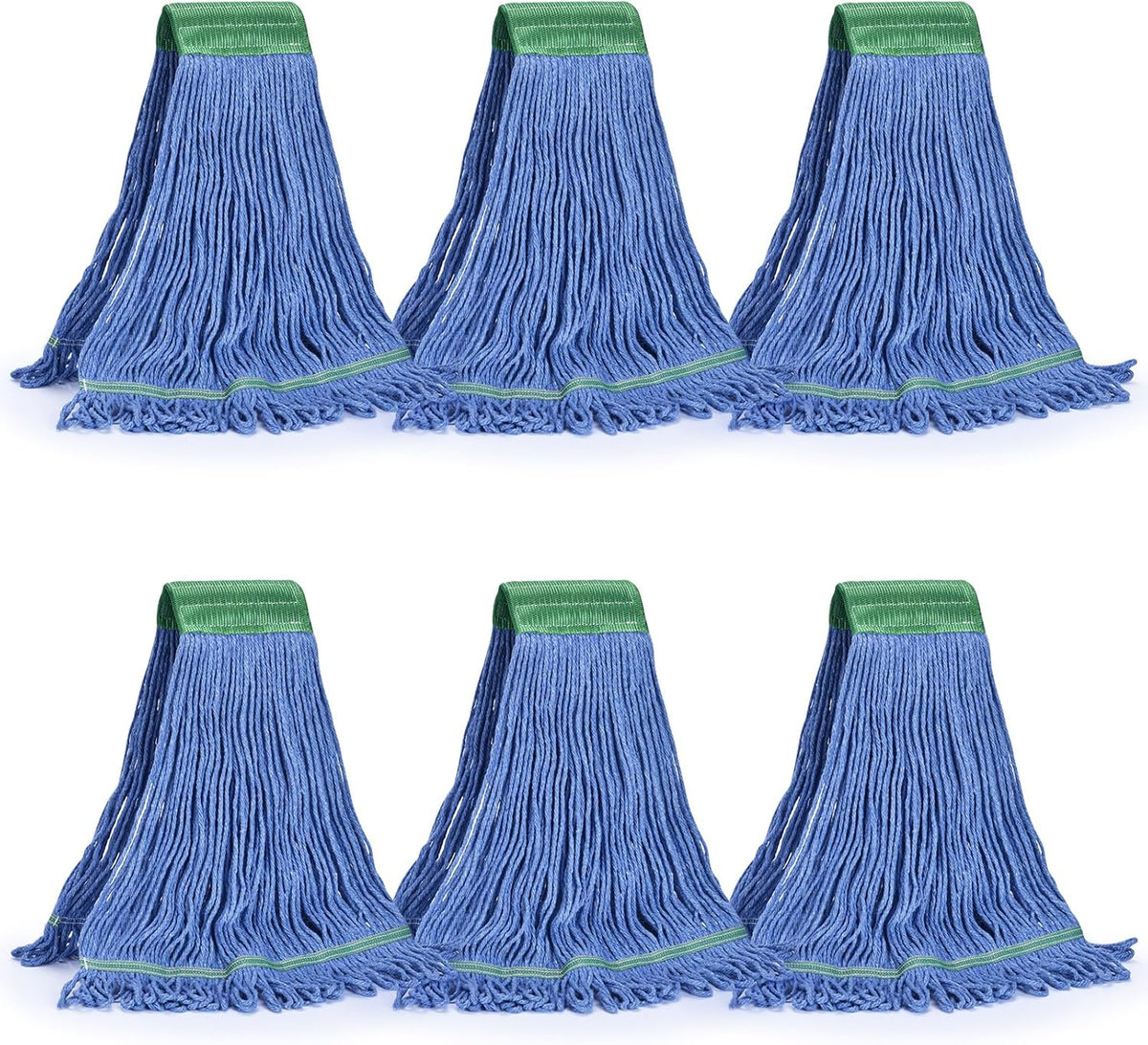 Matthew Cleaning Commercial Mop Head Replacement, 5 Inch Wide Headband, Looped End Cotton Blend
