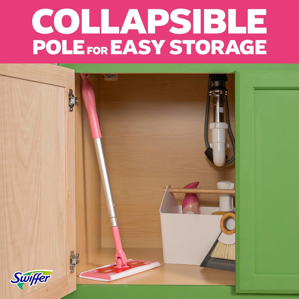 Swiffer Sweep and Mop Deluxe, Limited Edition Pink Wicked: for Good, 2-in-1 Floor Mopping and