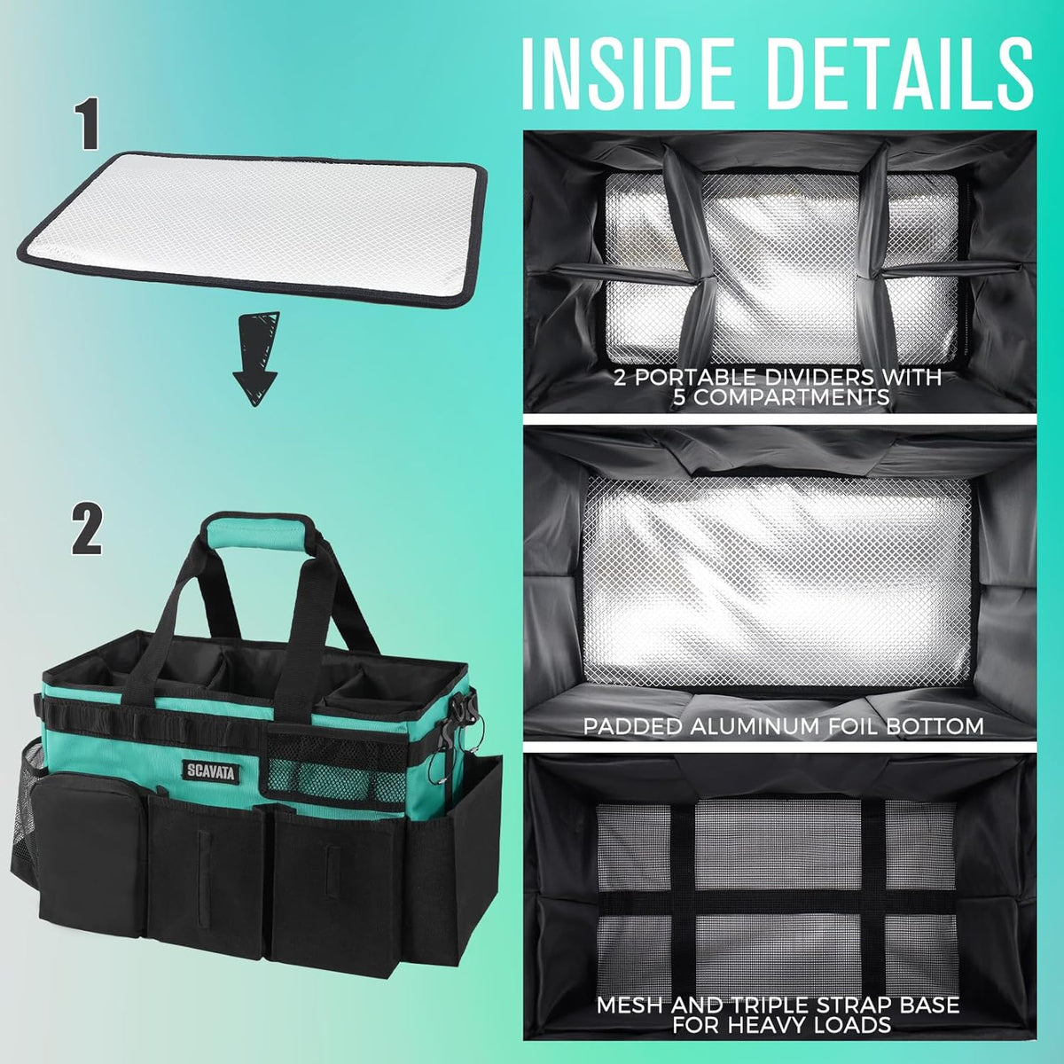 Wearable Cleaning Caddy Bag, Cleaning Caddy Supplies Organizer with Handle & Shoulder Straps for