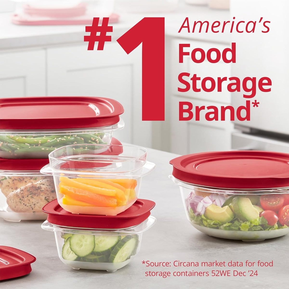 Rubbermaid EasyStore Containers, 44-Piece Set, Food Storage Containers, Food Storage Containers