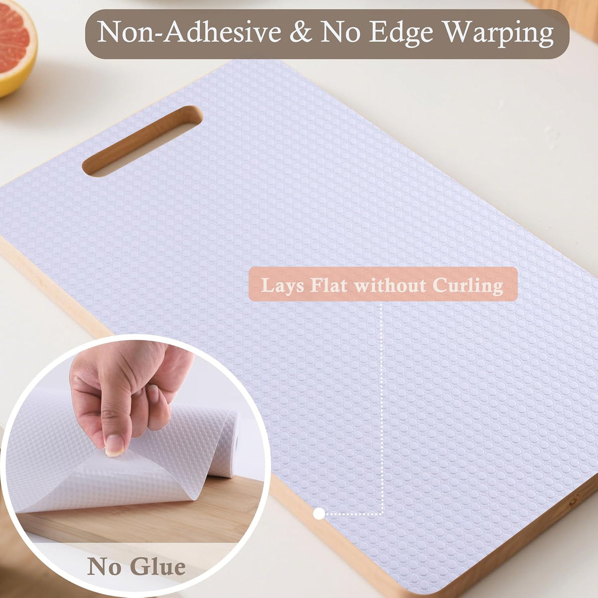 Shelf Liner Non-Slip 10 Inch Wide X 20 Ft Kitchen Cabinet Drawer Liners Waterproof & Oil-Proof