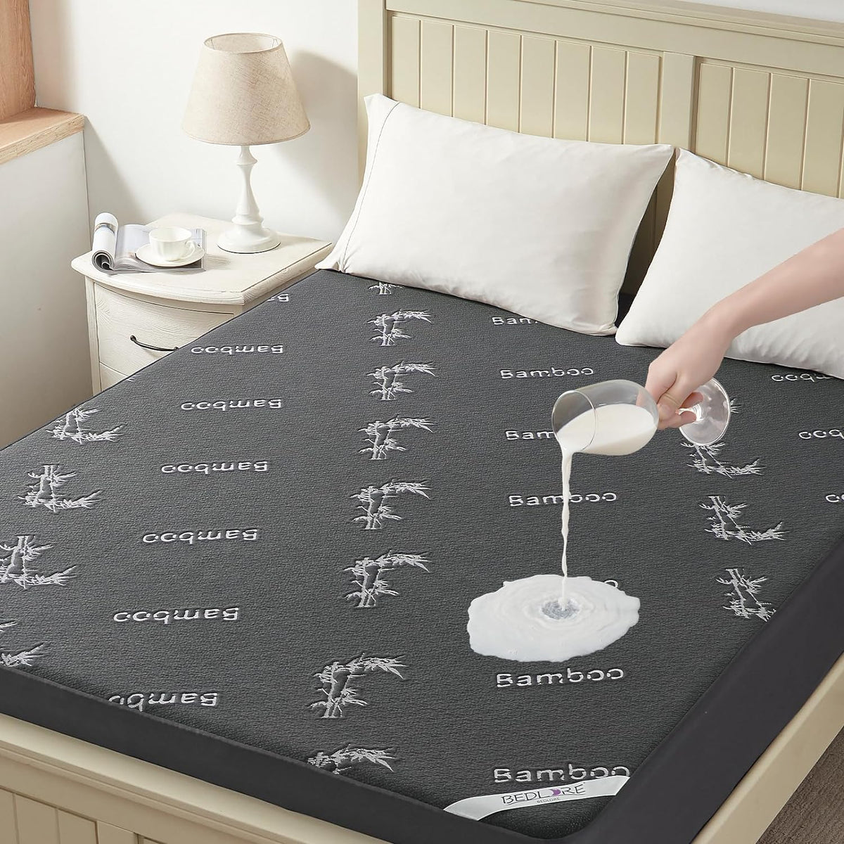 BEDLORE Full Size Mattress Protector Waterproof, Mattress Pad Fitted 6-15 Inch Deep Pocket, 3D Air