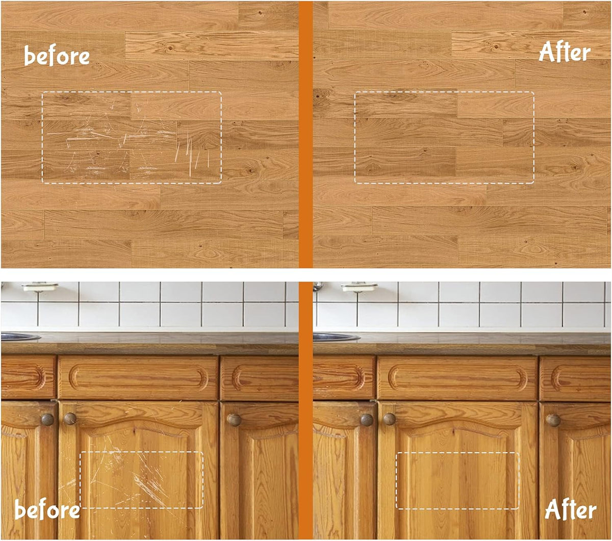 REALINN Wood Furniture Repair Kit 8 Light Colors- Wood Fillers and Touch Up Markers, Repair