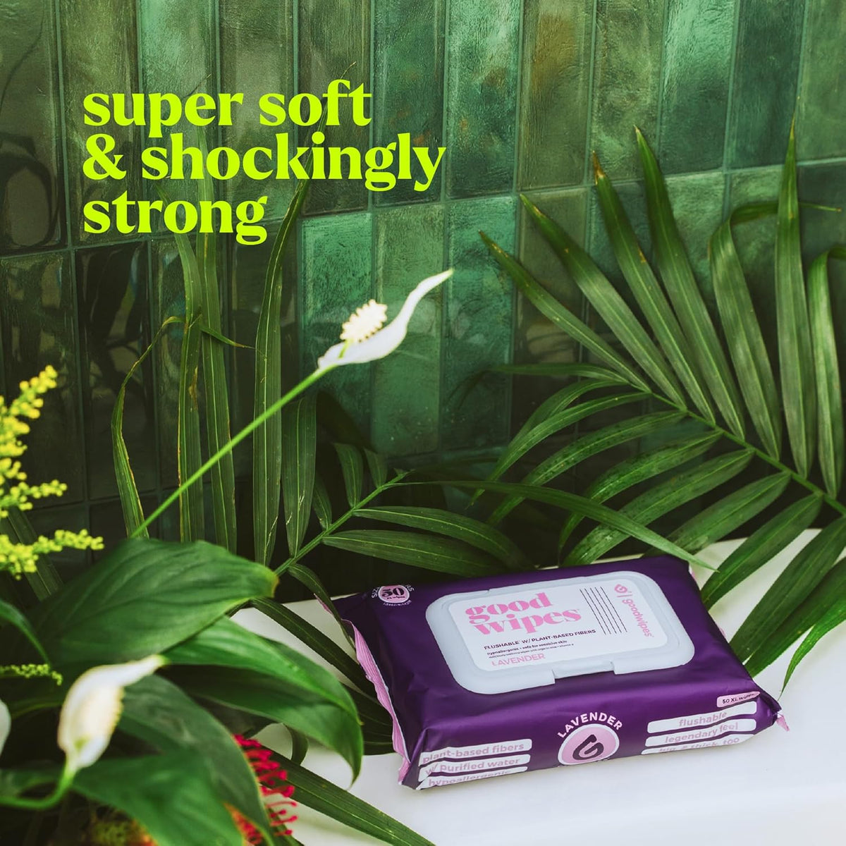 goodwipes Flushable Wipes - Individually Wrapped Butt Wipe for On-the-Go Adults - Portable Mini