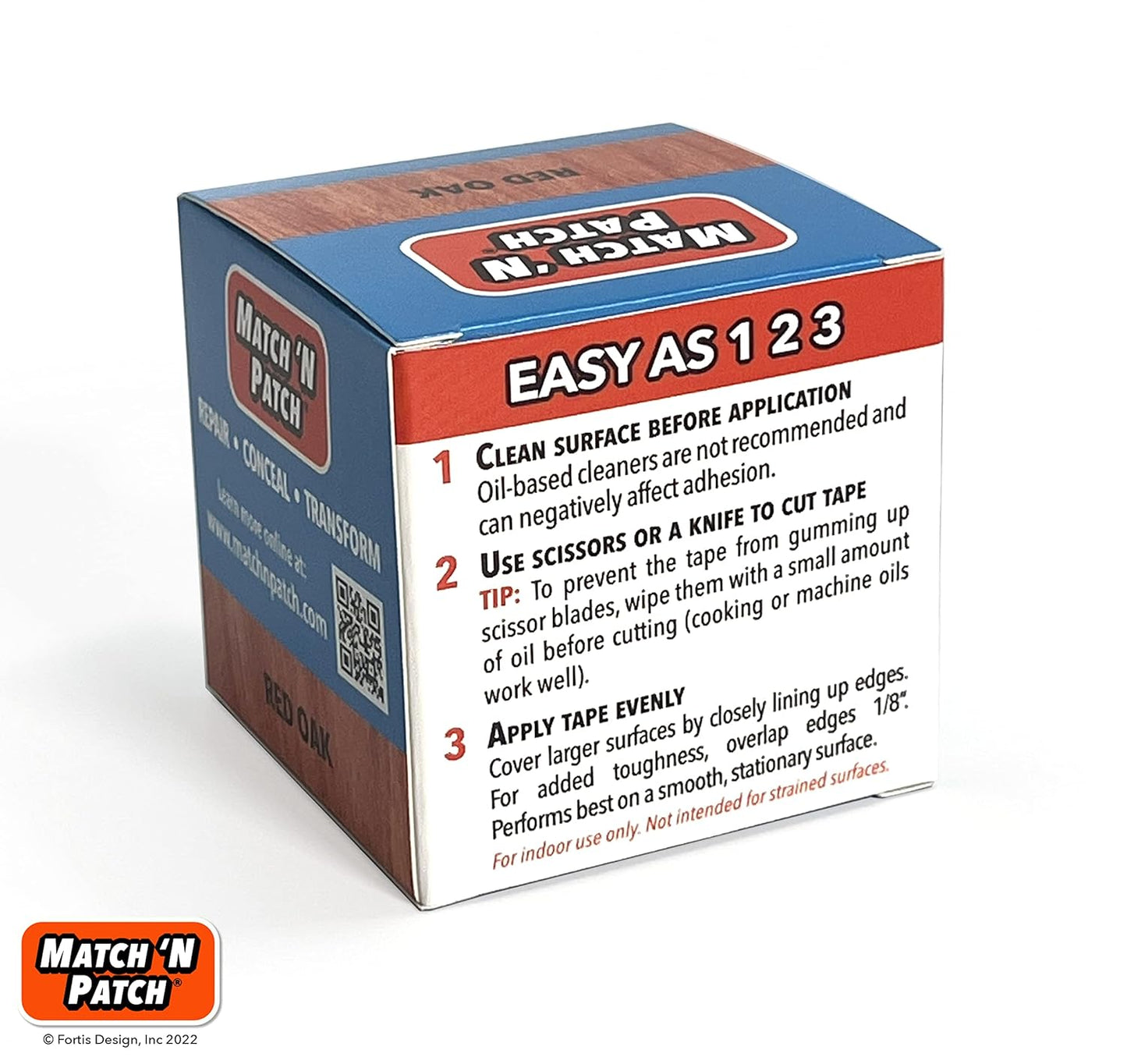 MATCH 'N PATCH Realistic Wood Grain Repair Tape - Durable Multi-Use Adhesive Tape for Furniture