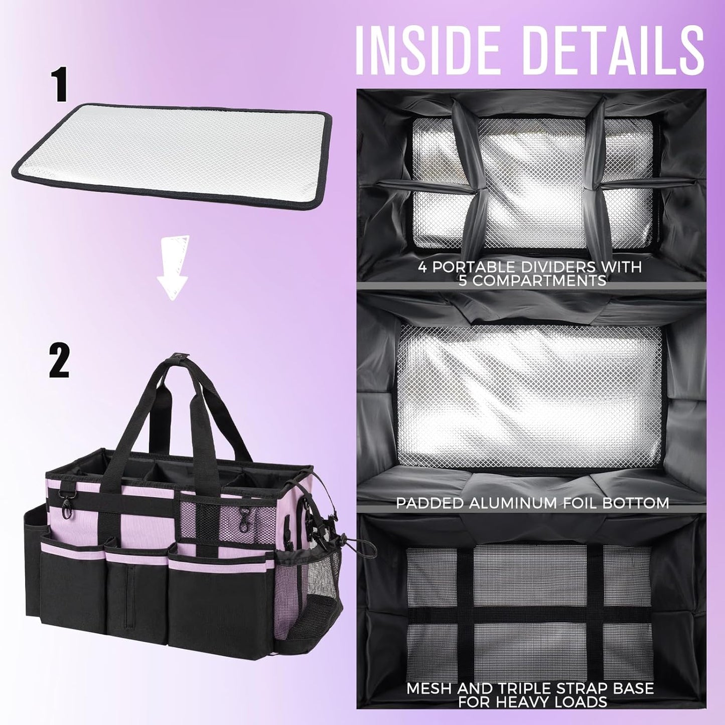 Wearable Cleaning Caddy, Cleaning Caddy Supplies Organizer with Handle & Shoulder Straps for