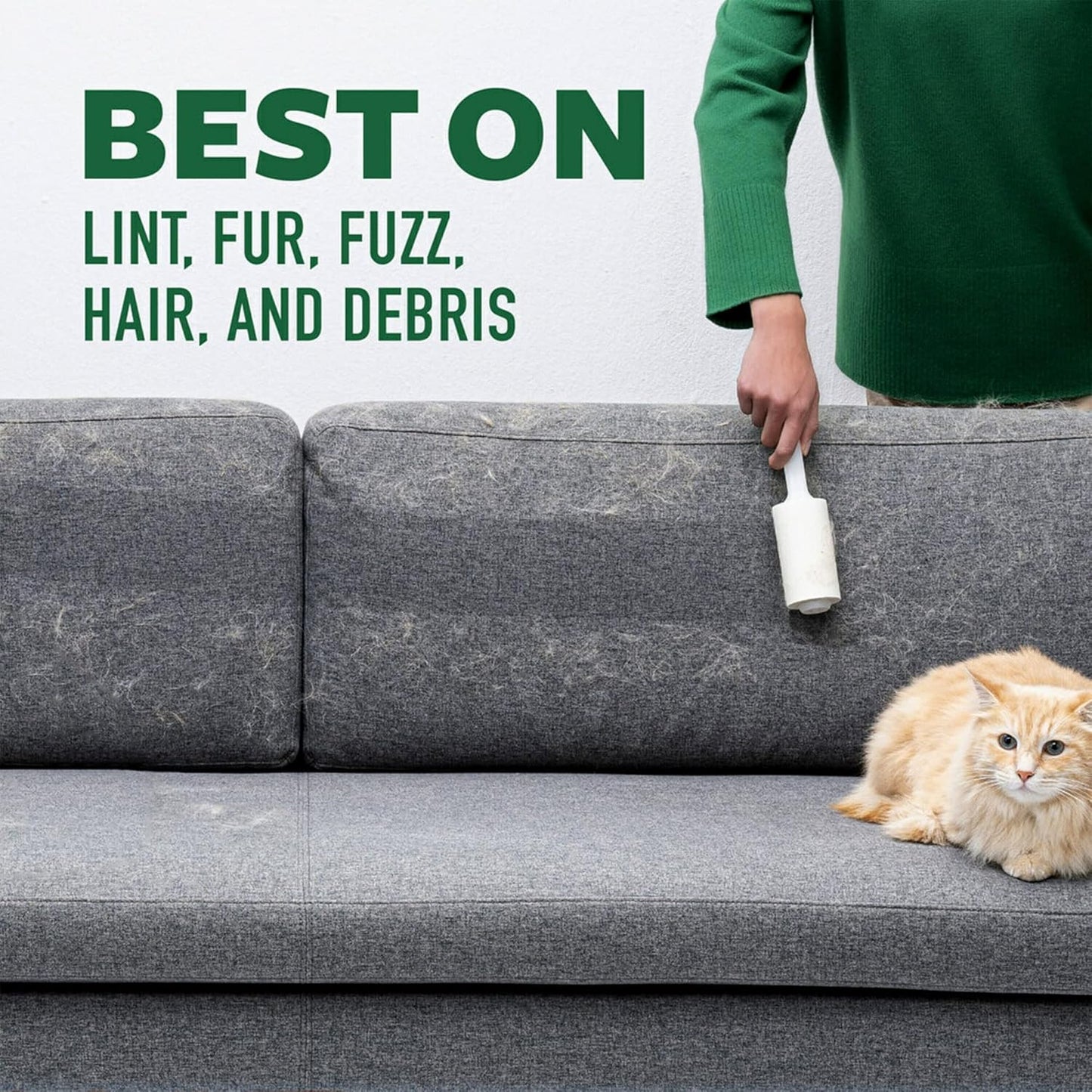 Scotch-Brite Greener Clean Lint Roller, Reusable Lint Rollers for Clothes, Furniture, and Pet Hair