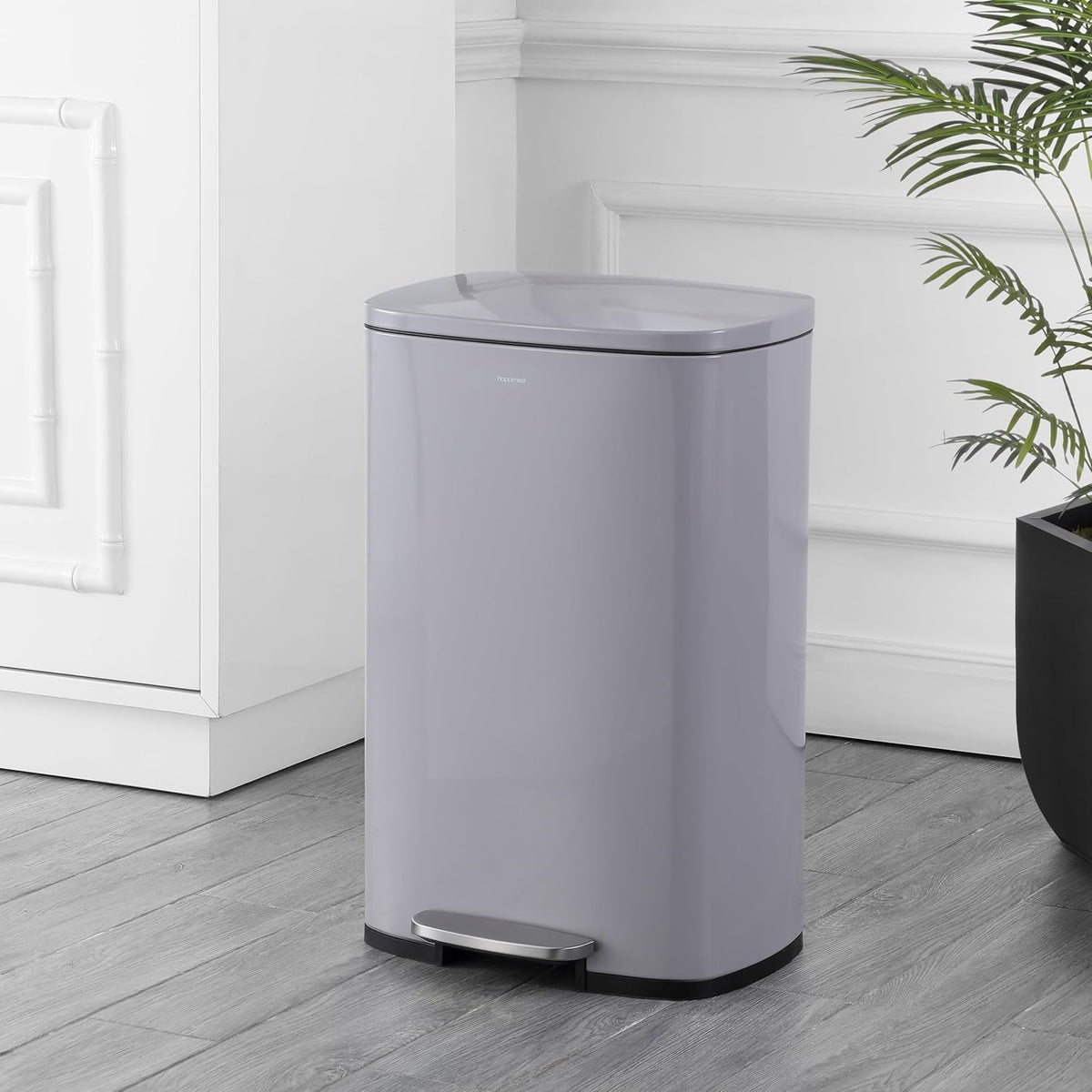 happimess HPM1006I Connor Rectangular 13-Gallon Trash Can with Soft-Close Lid and Free Mini Trash