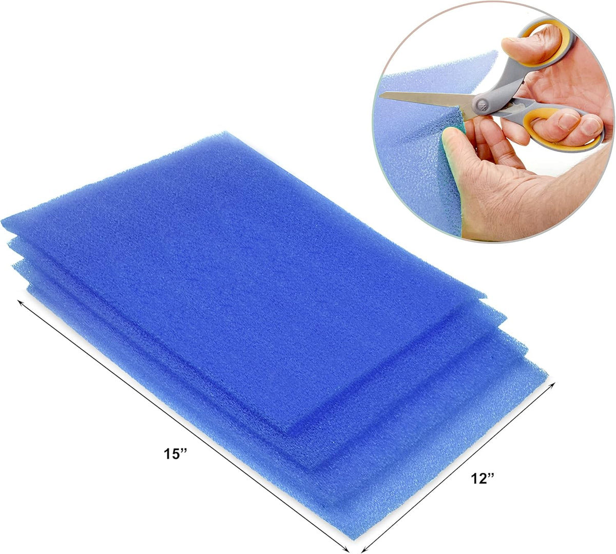 Dualplex® Fruit & Veggie Life Extender Liner for Fridge Refrigerator Drawers, 12x15 Inches (4 Pack)