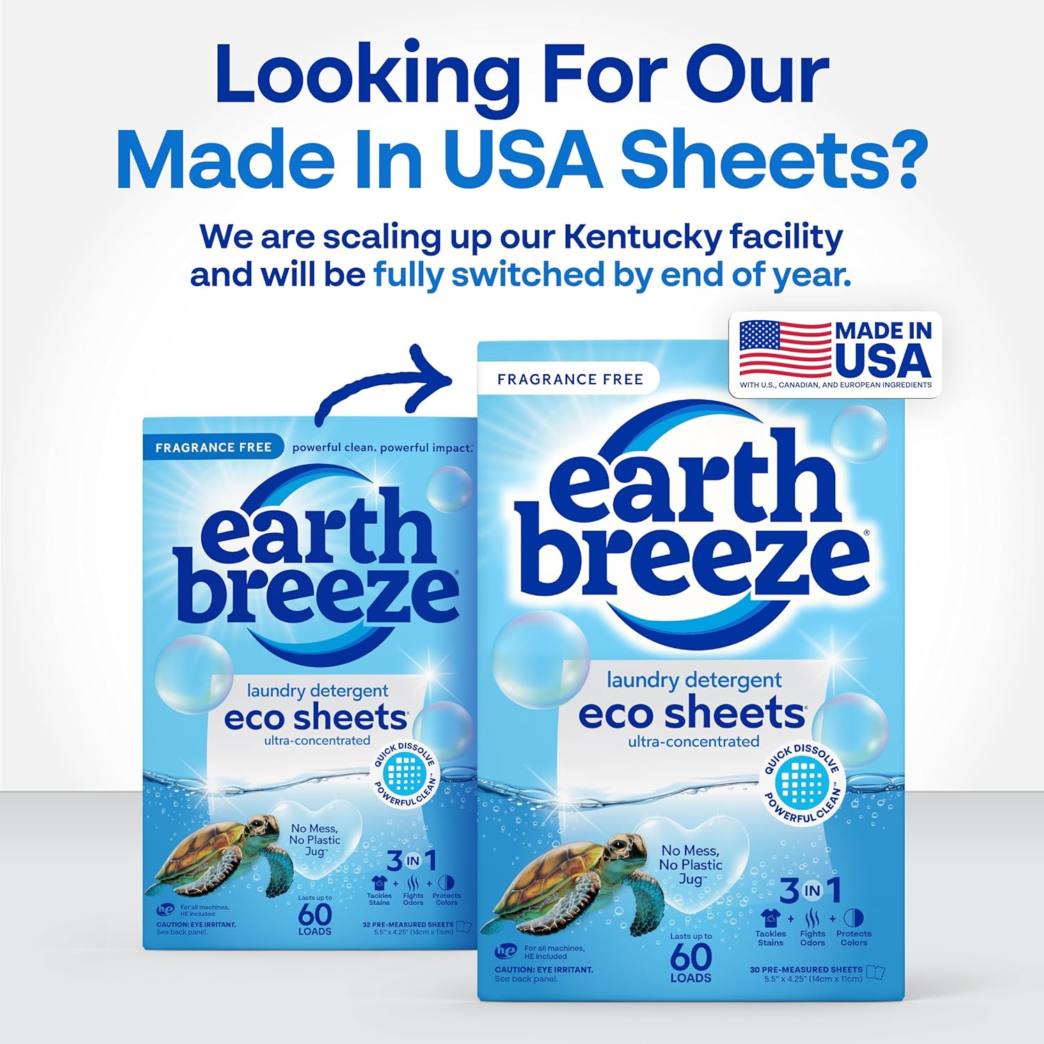 Earth Breeze Laundry Detergent Sheets Fragrance-Free - 180 Loads Eco Liquidless Soap