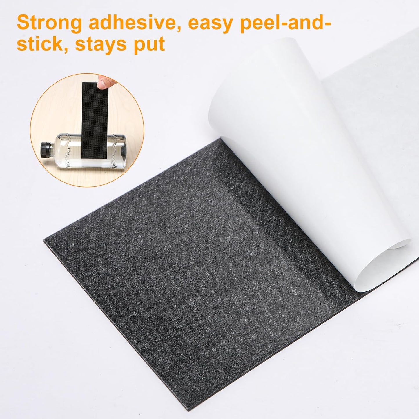 CHUNZEXI Non Slip Furniture Pads 12 PCS 4" x 1", Self Adhesive Rubber Grippers for Furniture Legs
