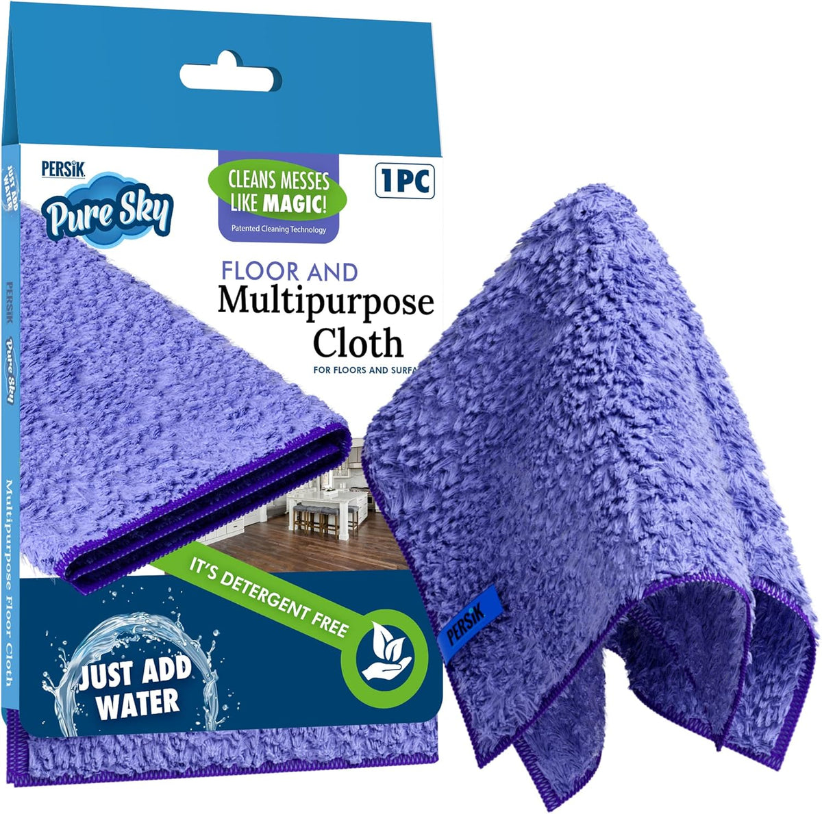 Pure-Sky Magic Deep Clean Cleaning Cloth – JUST ADD Water No Detergents Needed - Multipurpose Ultra