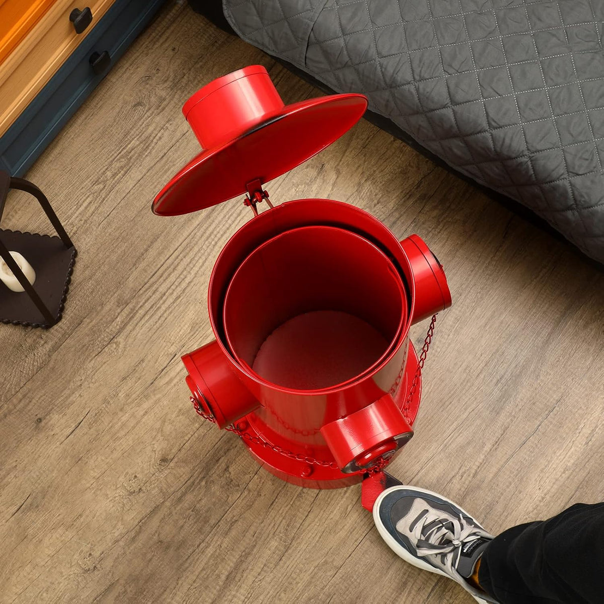 Hoolerry Fire Hydrant Trash Can Retro Creative Garbage Can with Inner Bucket Large Capacity Wrought