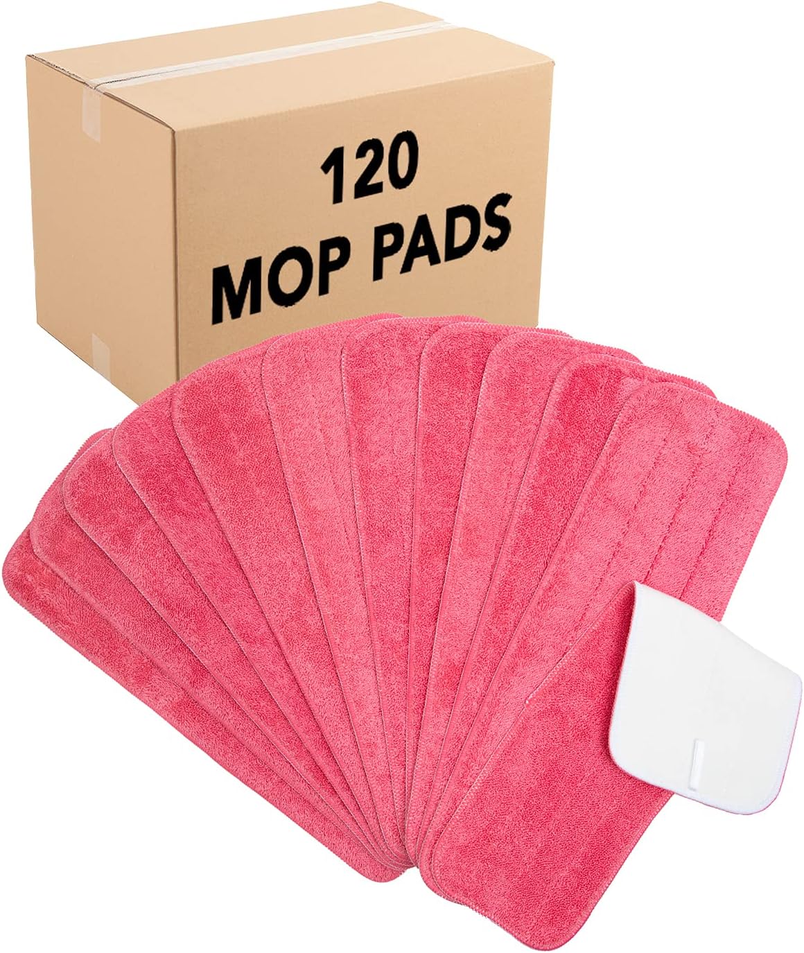 Arkwright Spray Mop Replacement Pads - (Case of 120) Bulk Microfiber Flat Dry and Wet Refill Mop