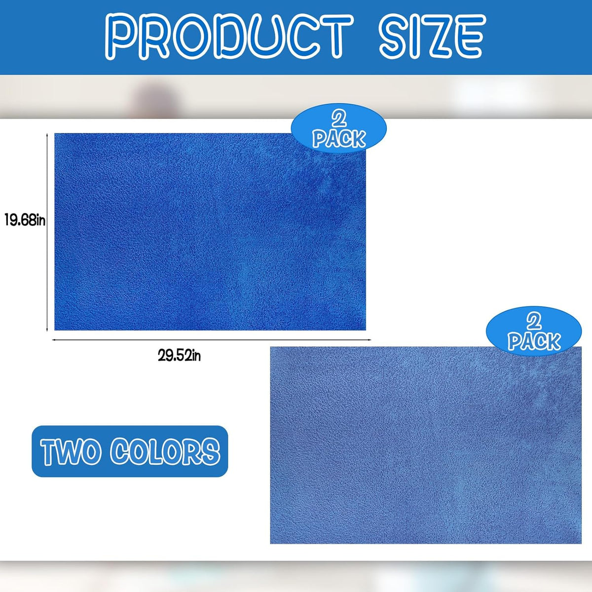 4 Pack Extra Large Microfiber Cleaning Cloths 20"x30", Lint-Free Reusable Towels for Home, Glass