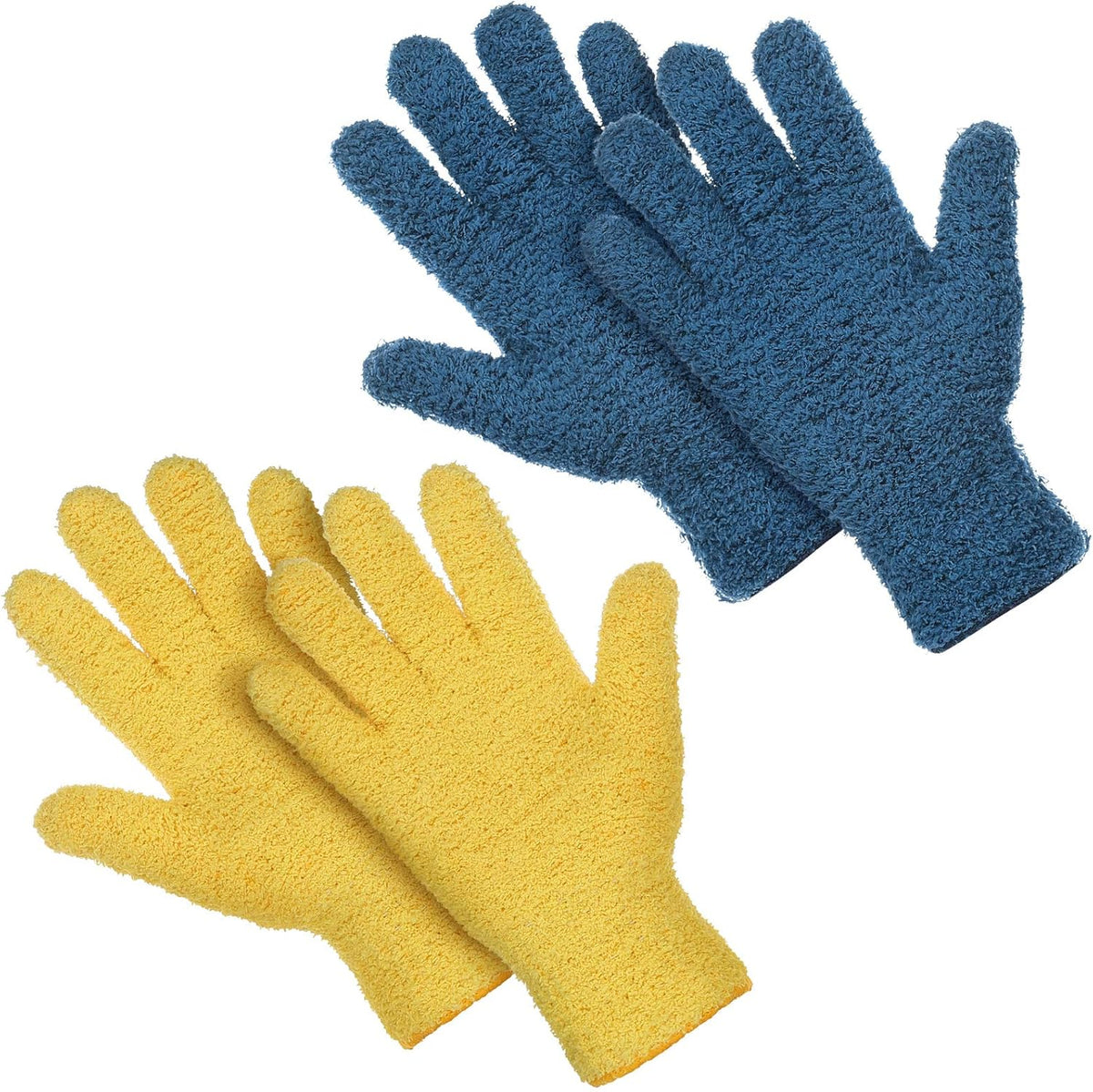 Patelai 2 Pairs Microfiber Gloves for plants Dusting Cleaning Glove Mittens House Cars Blinds