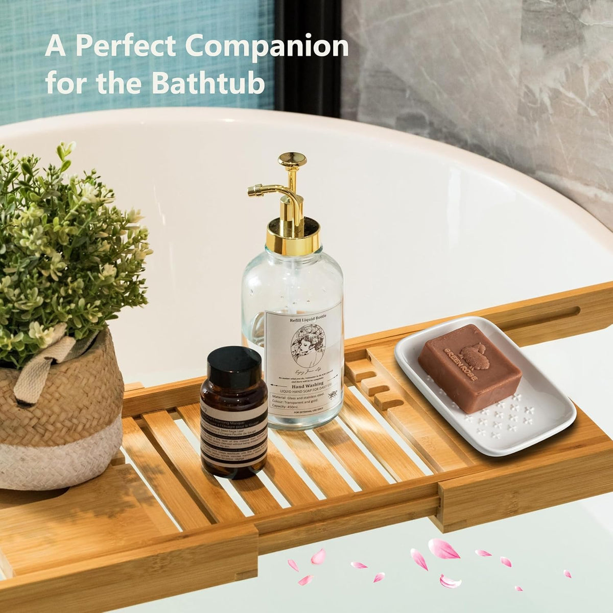 Gomakren Soap Dish, Shower Soap Holder, Ceramic Soap Dishes for Bar Soap Sponge Shampoo, Soap Saver