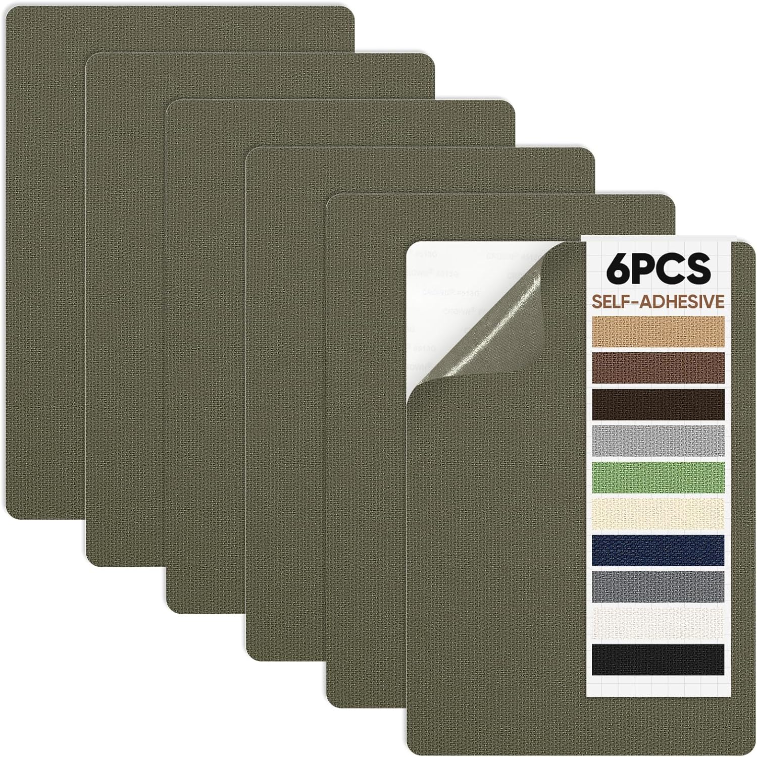 Canvas Repair Patch 5.5 x 8 Inches 6Pcs Self-Adhesive Waterproof Canvas Patch Kit for Repairing
