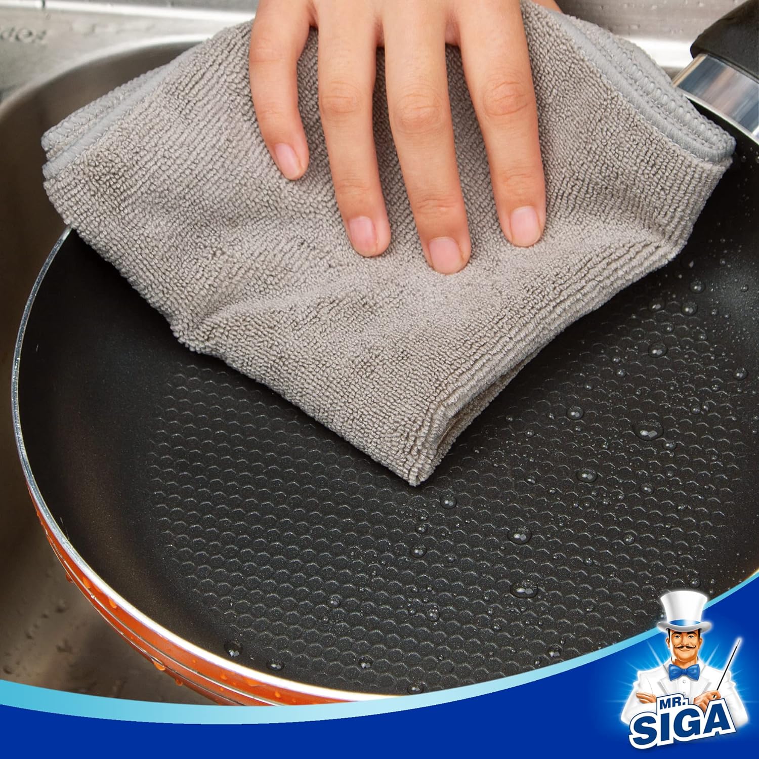 MR.SIGA Microfiber Cleaning Cloth, All-Purpose Microfiber Towels, Streak Free Cleaning Rags, Pack