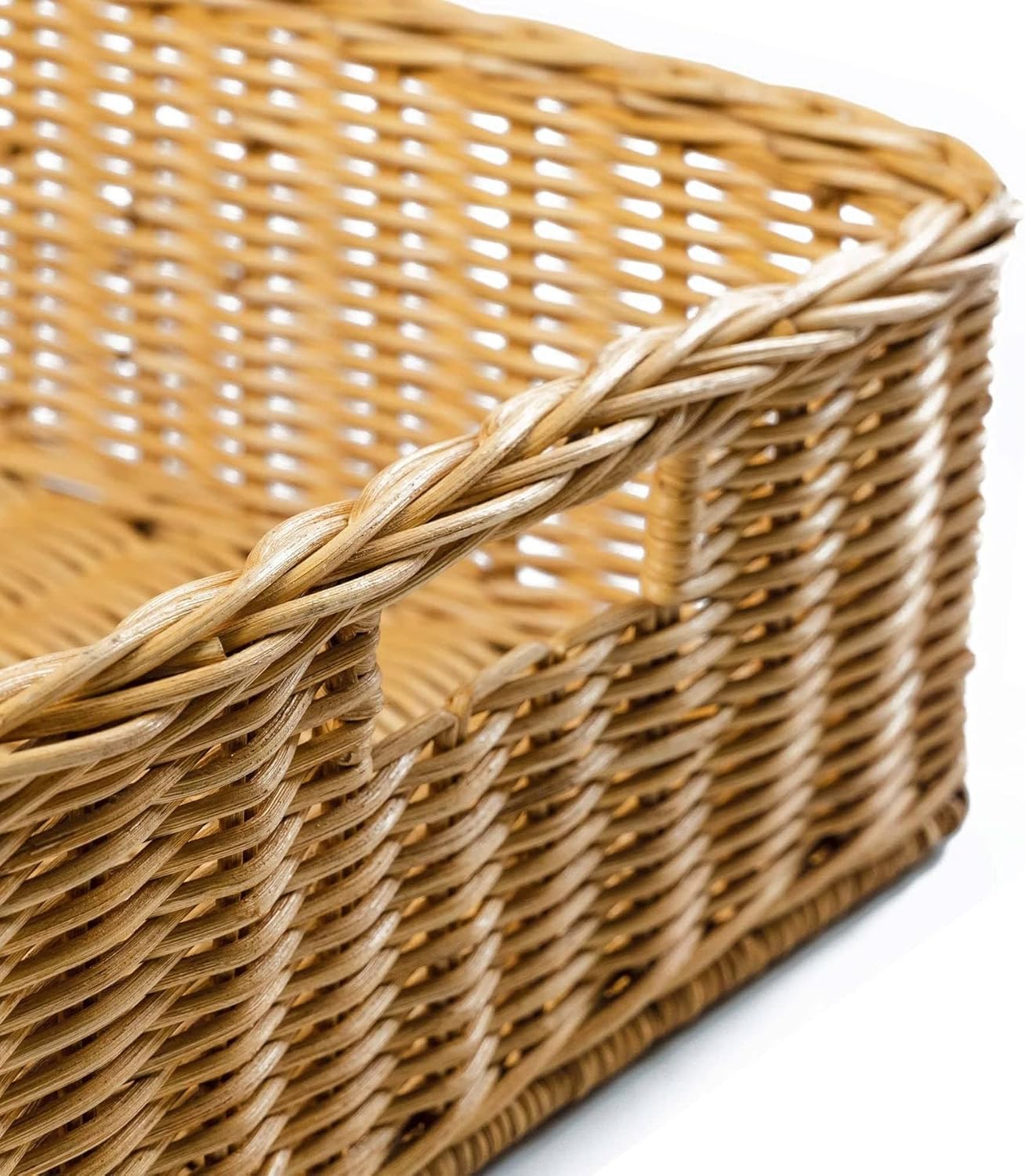 The Basket Lady Under The Bed/Basic Wicker Storage Basket, Extra Large, 25 in L x 19.5 in W x 8 in