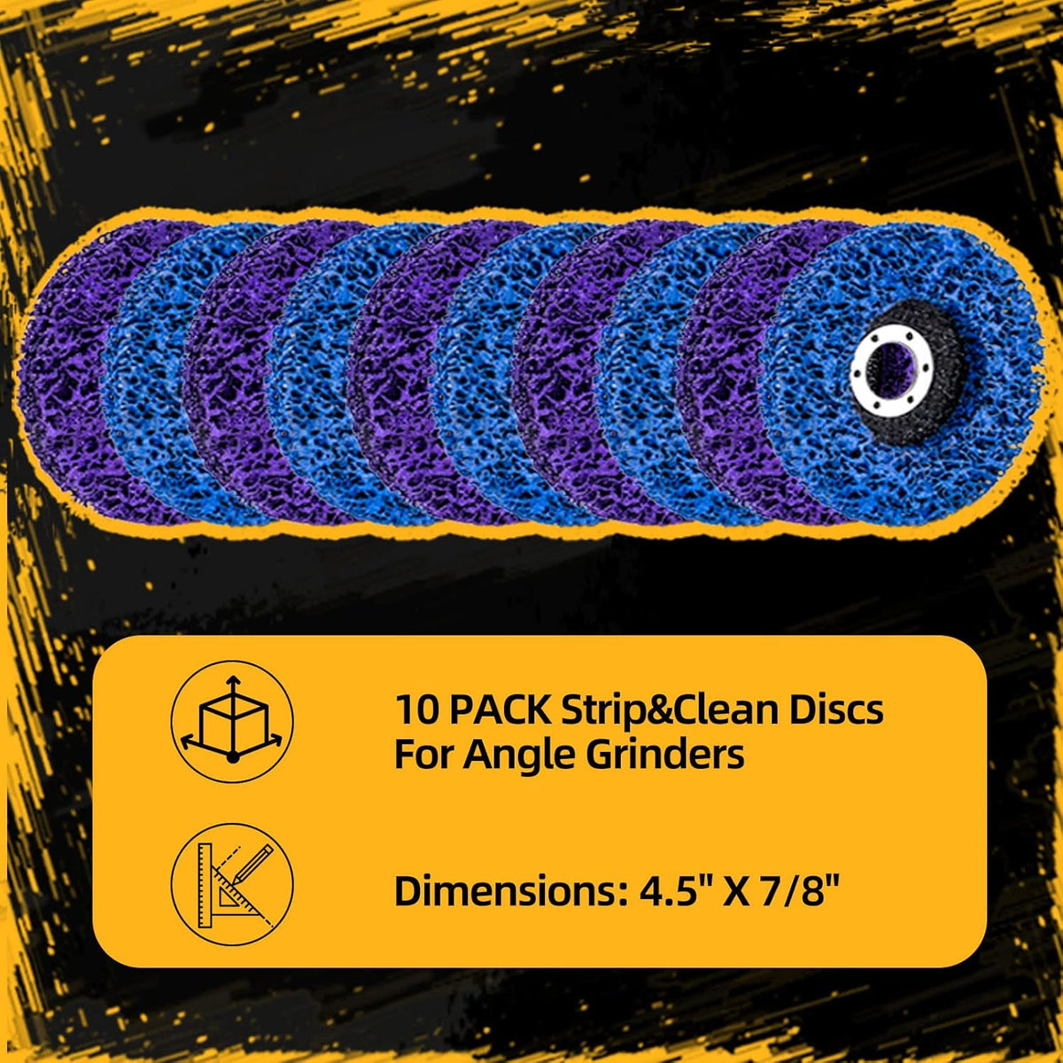 10 Pack Strip Discs Stripping Wheel 4.5 inch for Angle Grinder Clean and Remove Paint Coating Rust