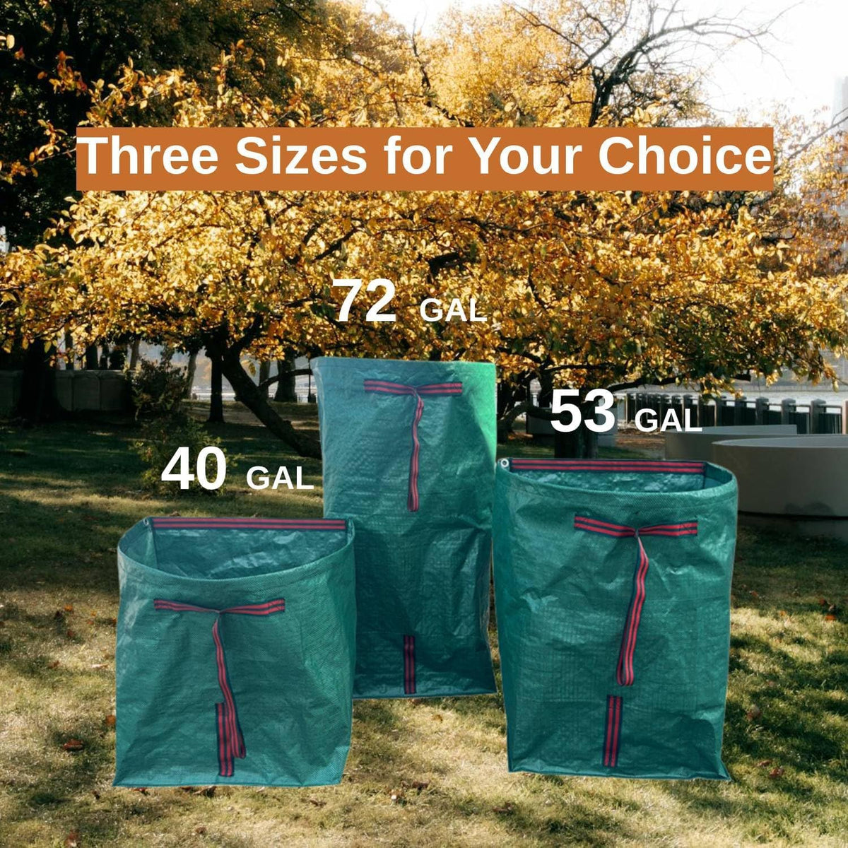 72 gallon Leaf Collector bags,4-Pack Yard Waste Bags,Large Dustpan-Type Lawn Bags, Leaf Bags for