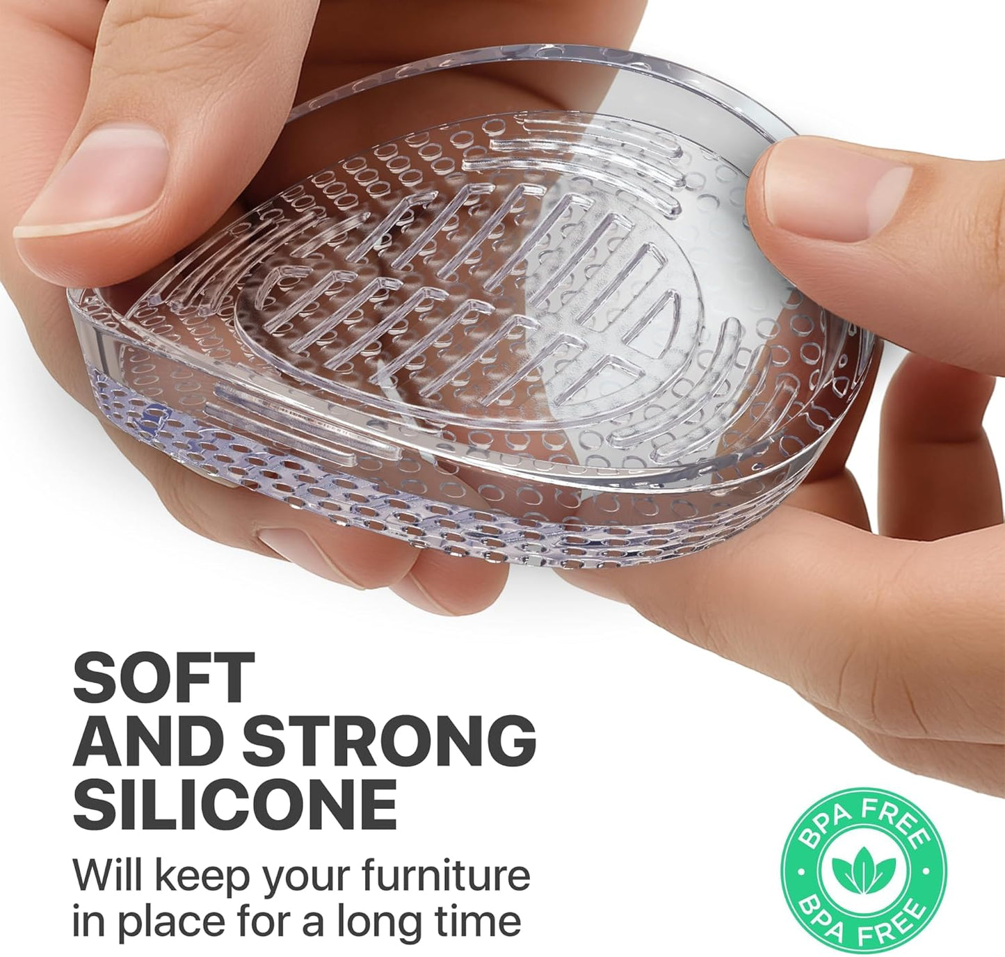 X-Protector Furniture Cups - 8 PCS 2.2" - Non Slip Furniture Pads for Hardwood Floors - Transparent