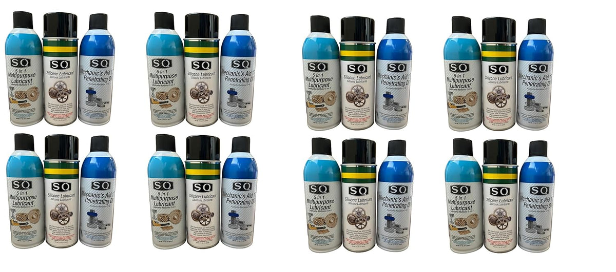 SQ Lubricant Combo, SQ Mechanic's Aid 17-6 Penetrating Catalist, 5 in 1 Multipurpose Lubricant