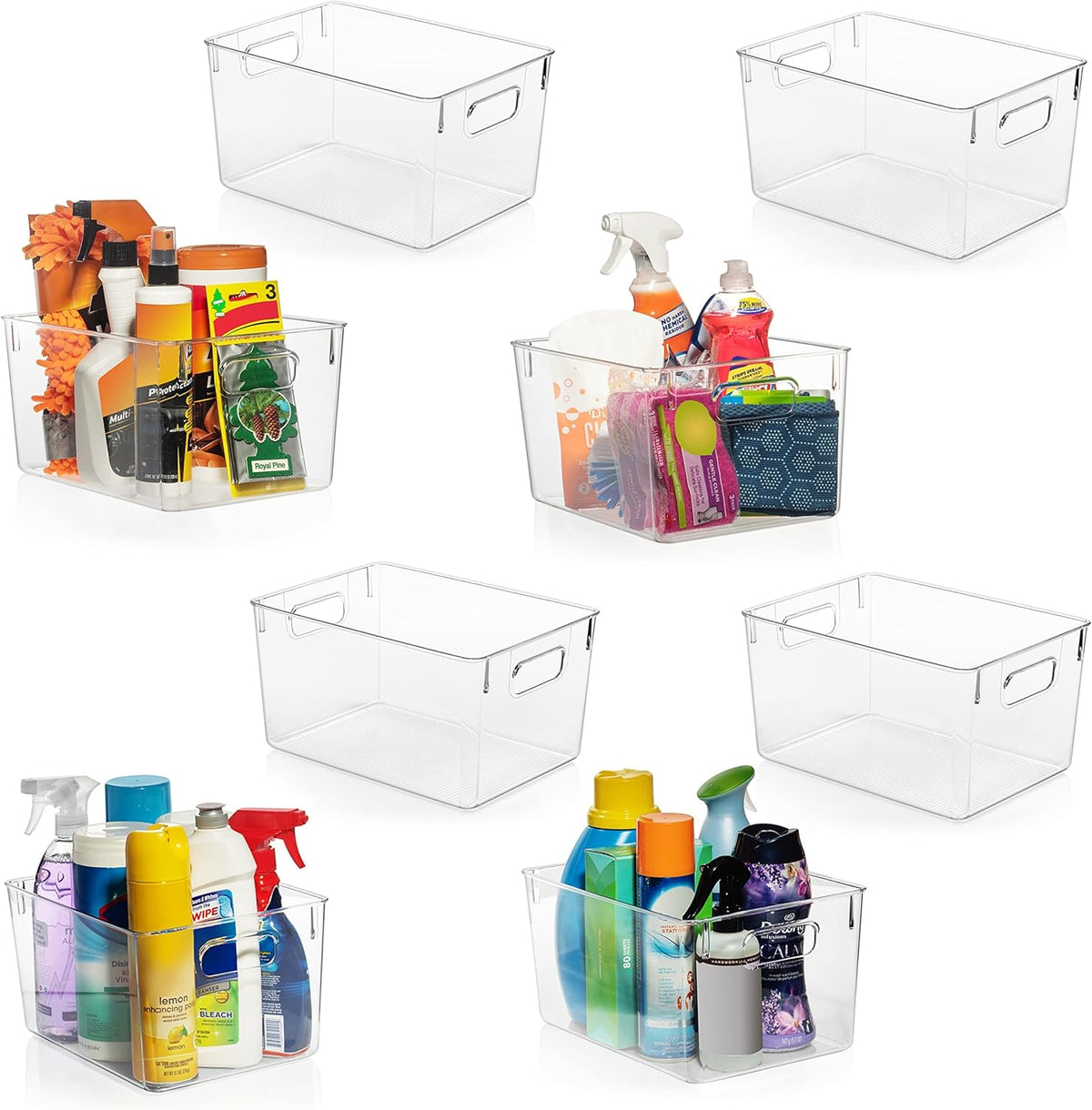 ClearSpace Clear Plastic Storage Bins – Pantry Organizers & Storage Containers, Cabinet Organizer