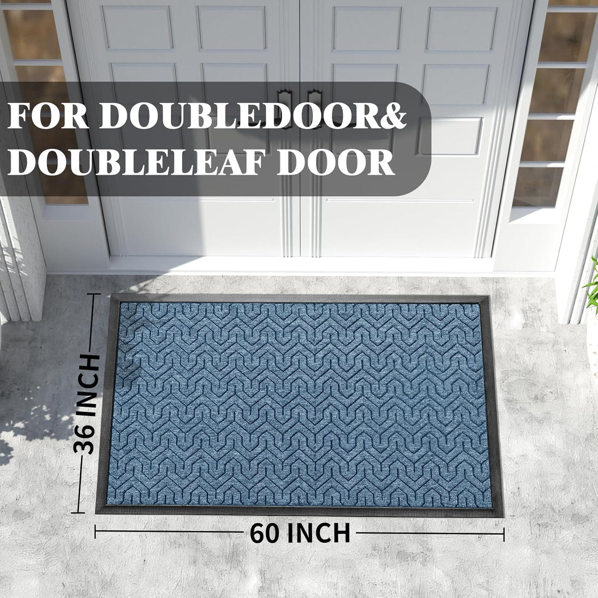 Yimobra Extra Large Door Mat Outside Entrance 60x32, Waterproof Heavy Duty Outdoor Mats for Front