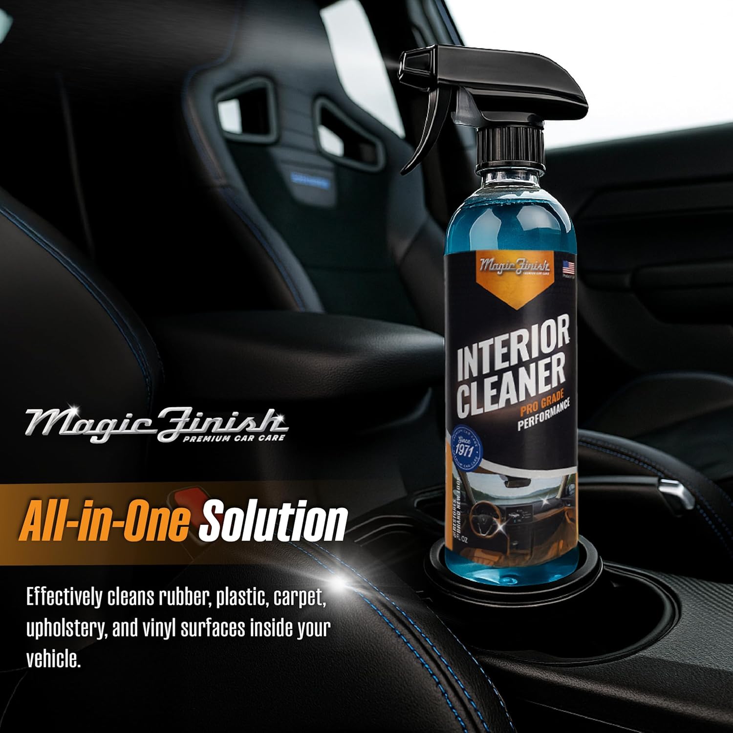 Magic Finish Interior Cleaning Spray (16 fl oz) – All-in-One Car Cleaner Spray for Seats