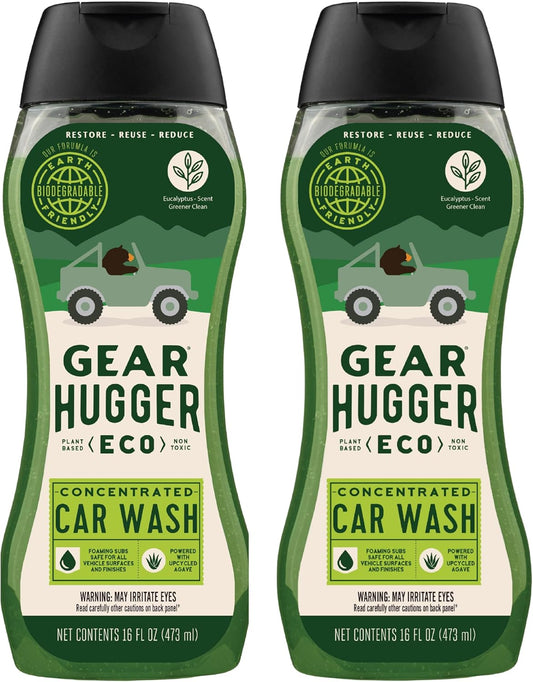 Gear Hugger Car Wash Soap (16 oz, Pack of 2) – Eco-Friendly Car Cleaner, Biodegradable Car Wash
