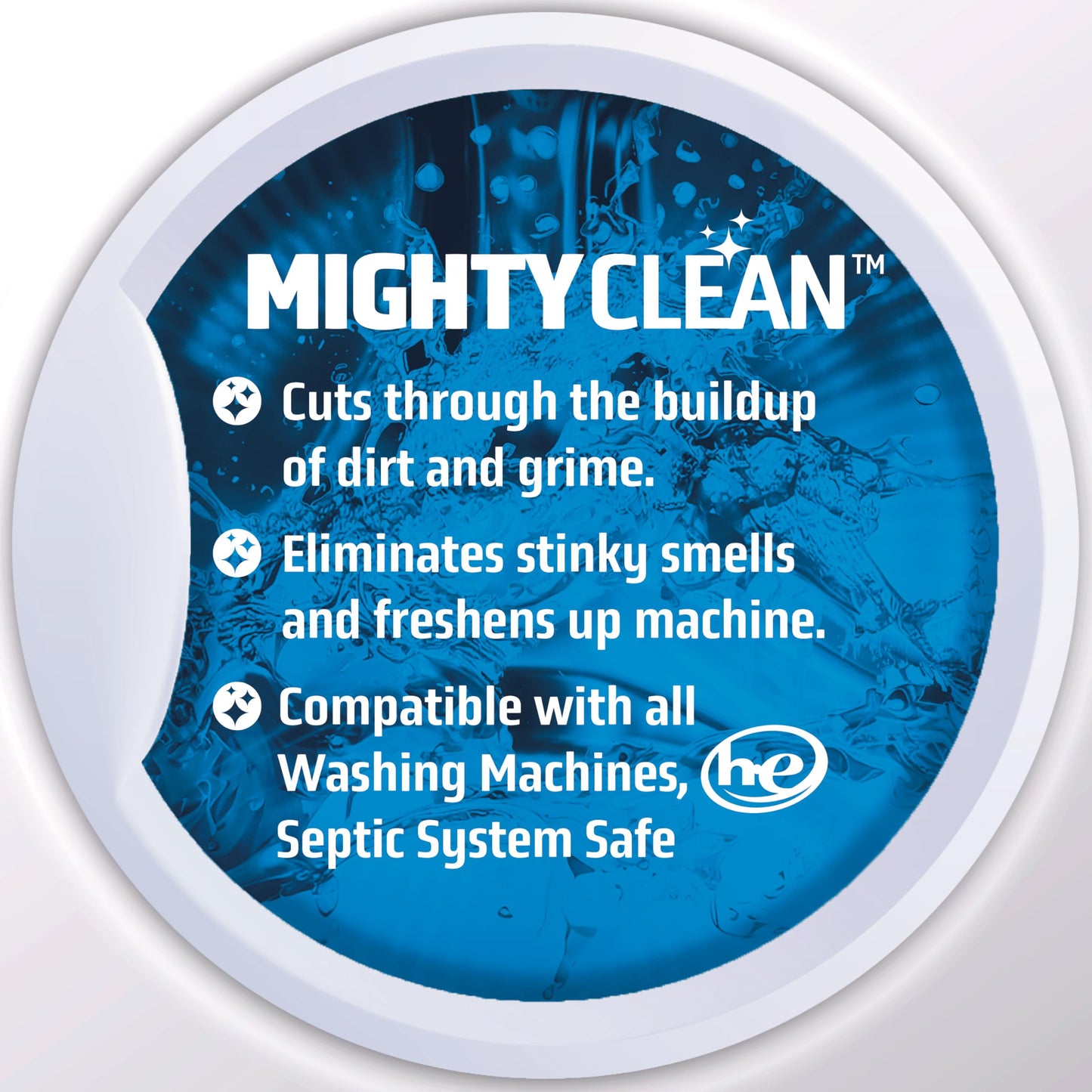 MIGHTY CLEAN Washing Machine Cleaner Tablets 24 Pack - 1 Year Supply, Septic Safe Washing Machine