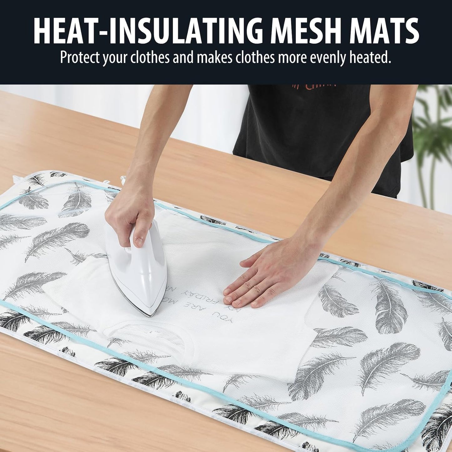 Seiritex Ironing Mat, Portable Ironing Pad 39.4 x 18.9 inch Table Top Iron Board 5 in 1 Travel Iron