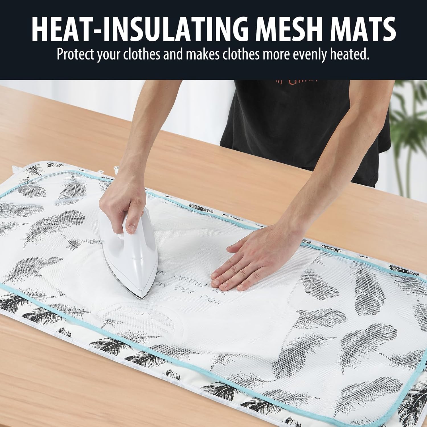 Seiritex Ironing Mat, Portable Ironing Pad 39.4 x 18.9 inch Table Top Iron Board 5 in 1 Travel Iron