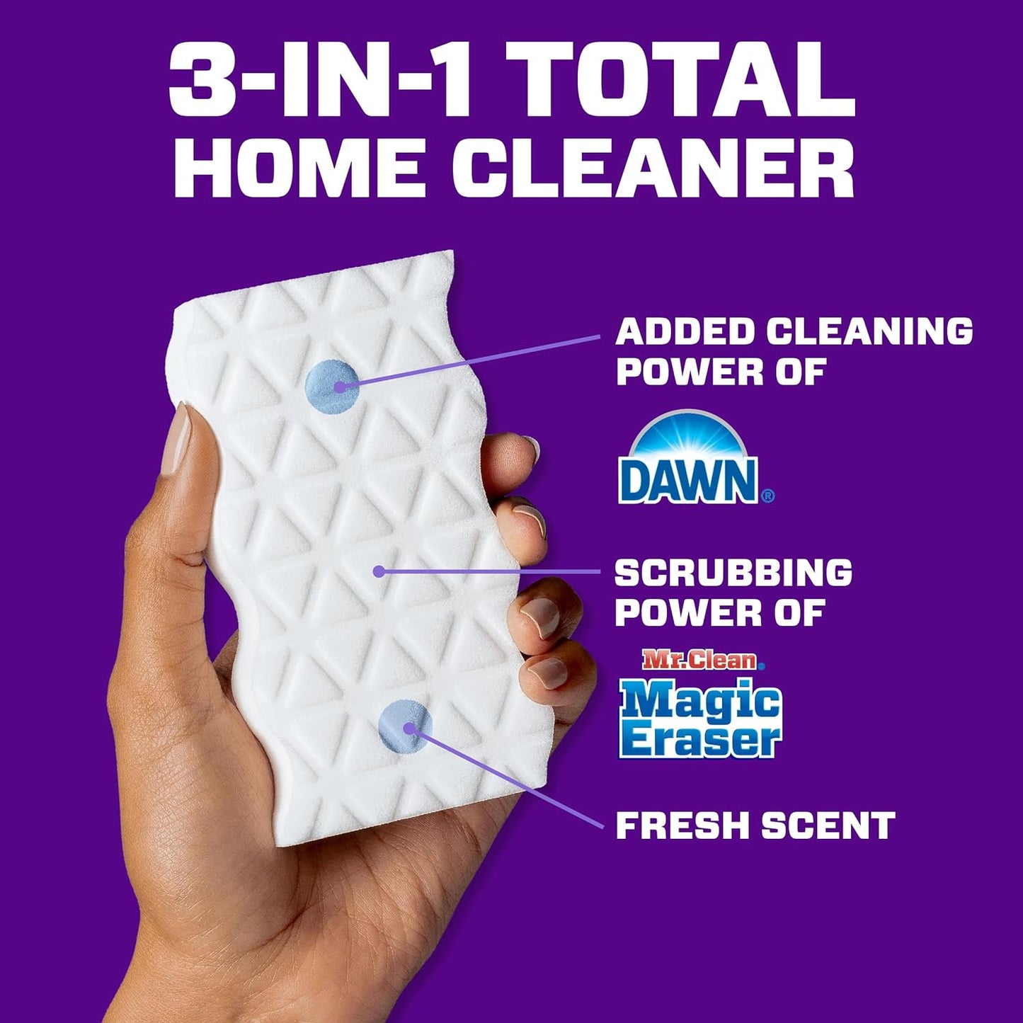Mr. Clean Magic Eraser Foaming Sponge, All Purpose Cleaner, Dawn Cleaning Power, Wall Cleaner
