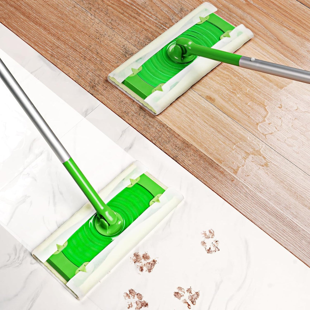 AIR U+ Wet Pads Refill for Swiffer Sweeper Wet Mopping Cloth, Unscented Disposable Floor Cleaning