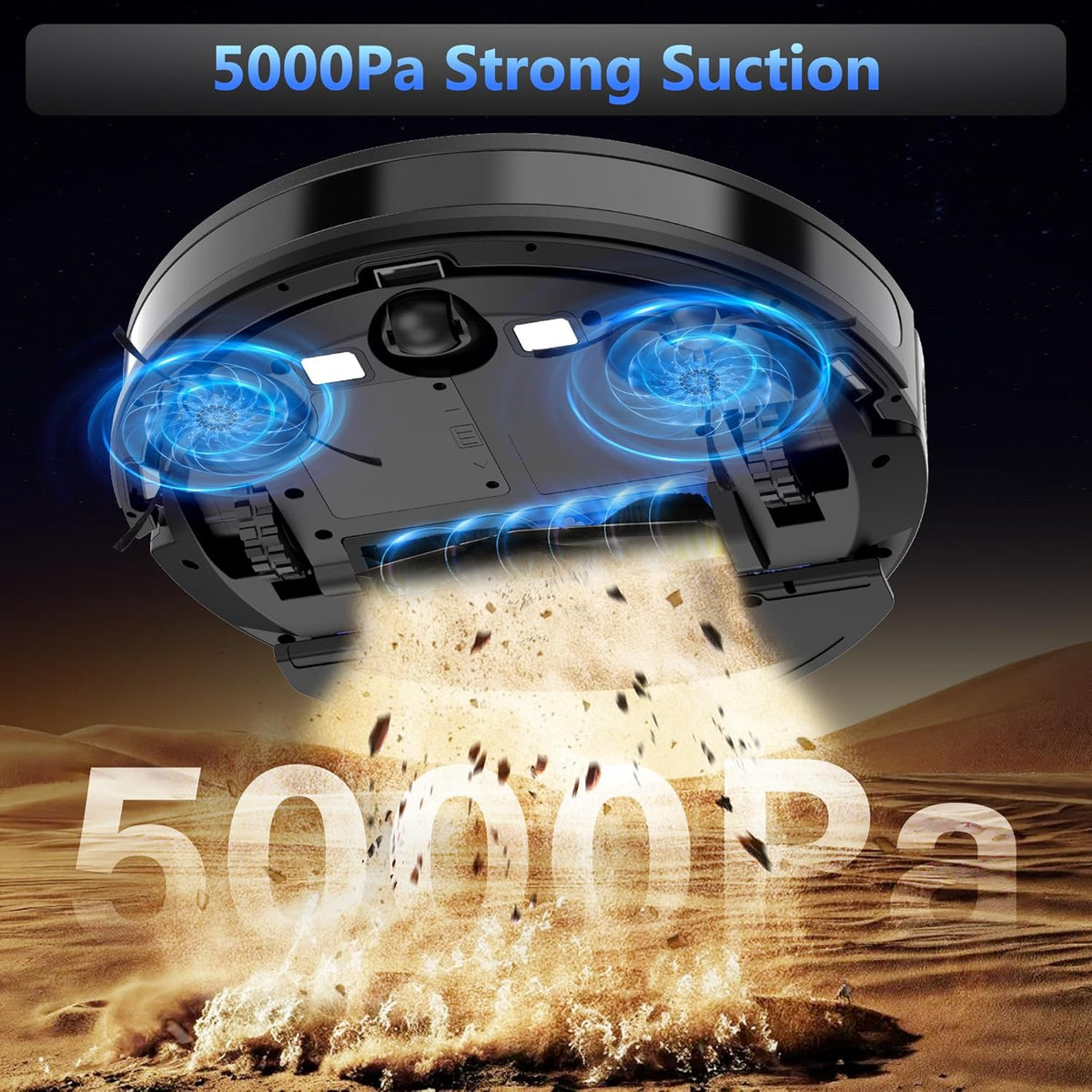 Tikom Robot Vacuum and Mop Combo, 5000Pa Robotic Vacuum Cleaner, 150 Min Max, App & Remote Control