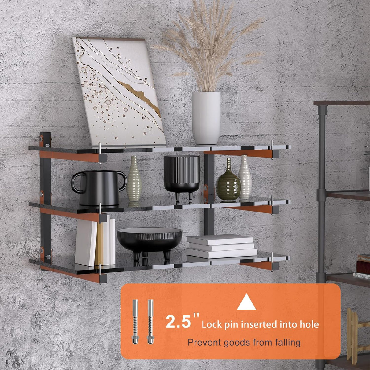 Lumber Rack Wall Mount, Lumber Storage Rack, Heavy Duty Wood Storage Racks with 9-Level System