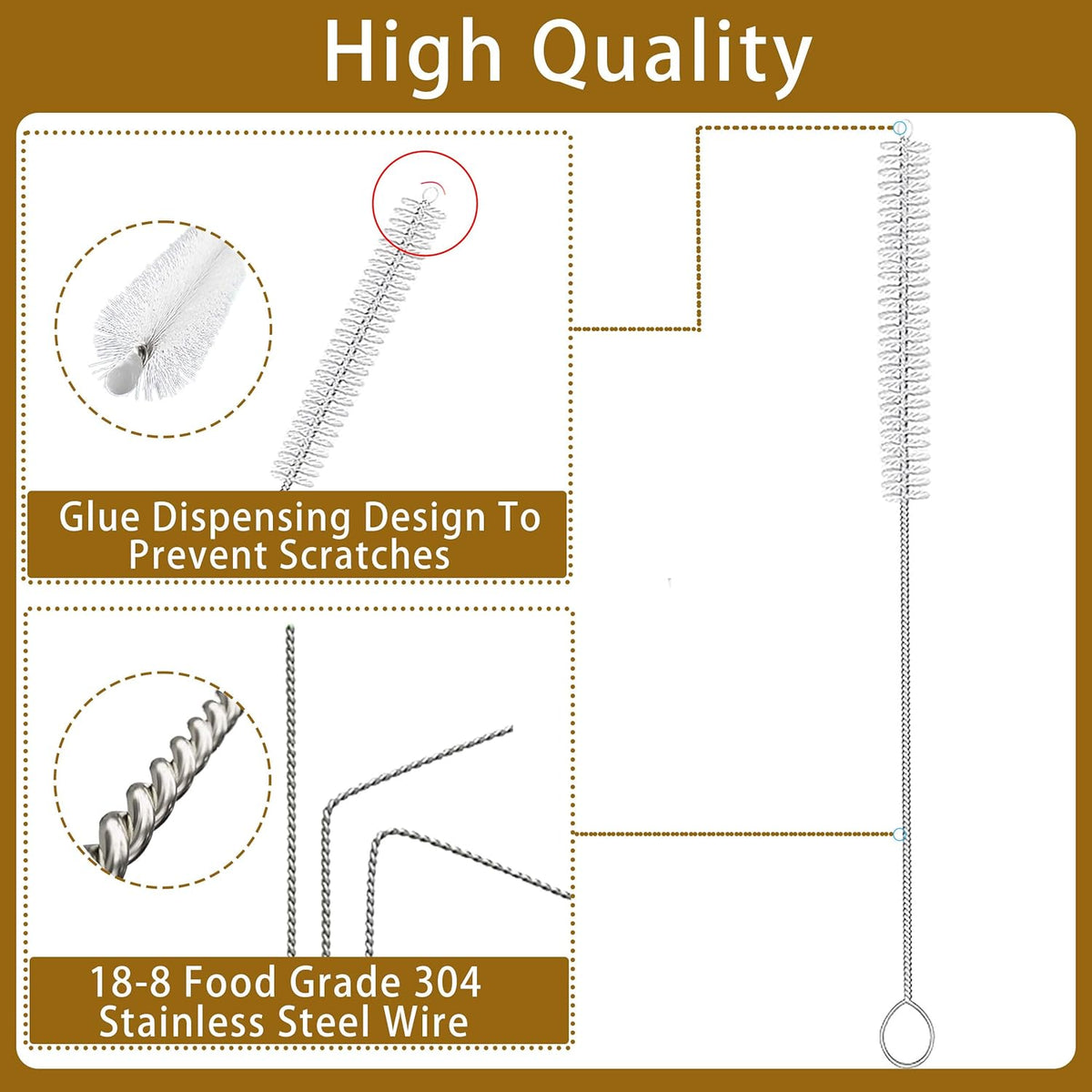 Straw Cleaner for Reusable Straws,Straw Cleaner Brush Extra Long 12 Inch,Straw Brush Cleaner for