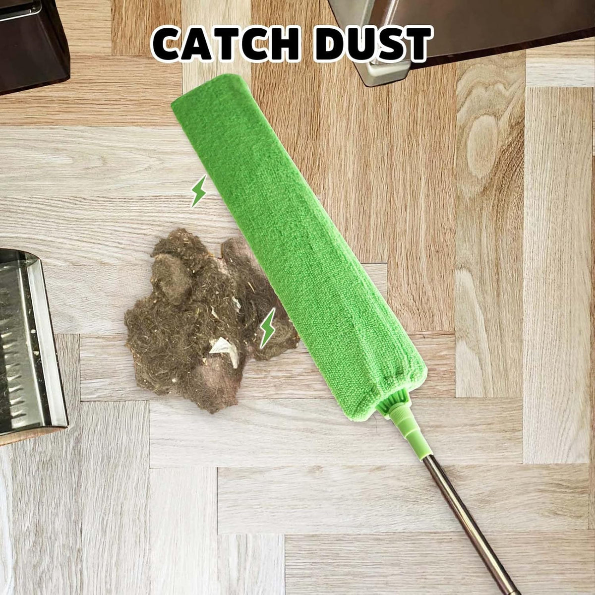 Retractable Gap Dust Cleaner Under Appliance Cleaning Tool, Bafezoze Flat Duster for Under