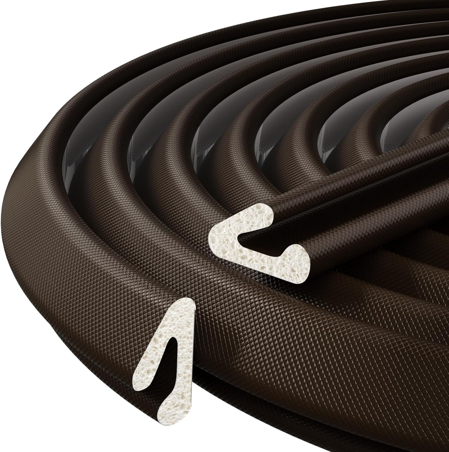 V-Shaped Weather Stripping Door Seal, 19.7FT Draft Stopper for Doors/Windows, Gaps, Dustproof