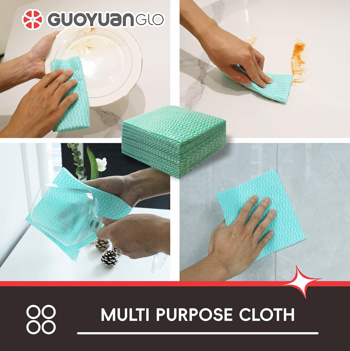 Disposable Cleaning Cloths Reusable Dsih Cloths for Kitchen Disposable Dish Rag Dry Fast 11.8x11.8