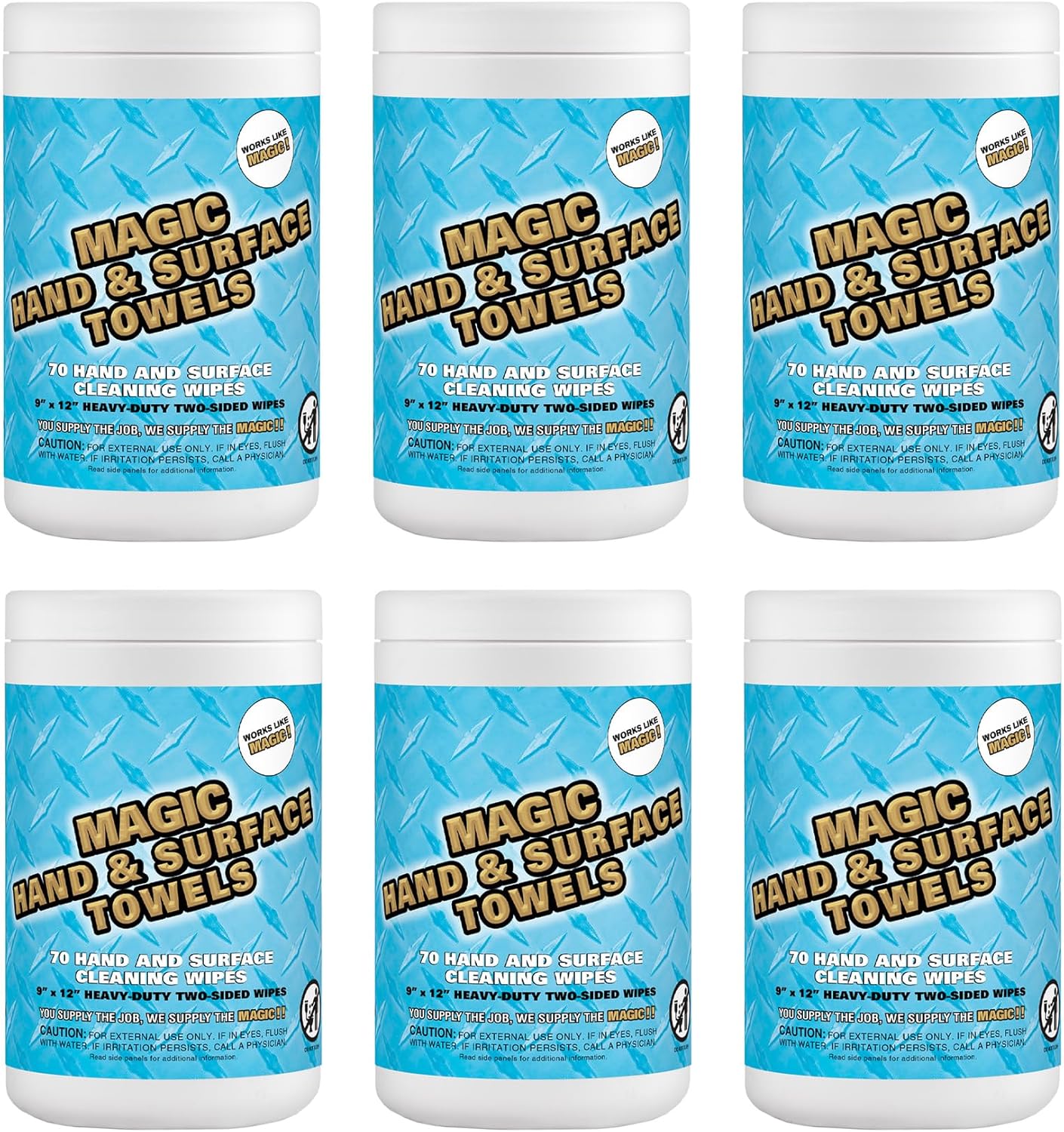 Magic Heavy Duty Cleaning Wipes - Dual Sided Hand & Surface Shop Towels | Professional-grade