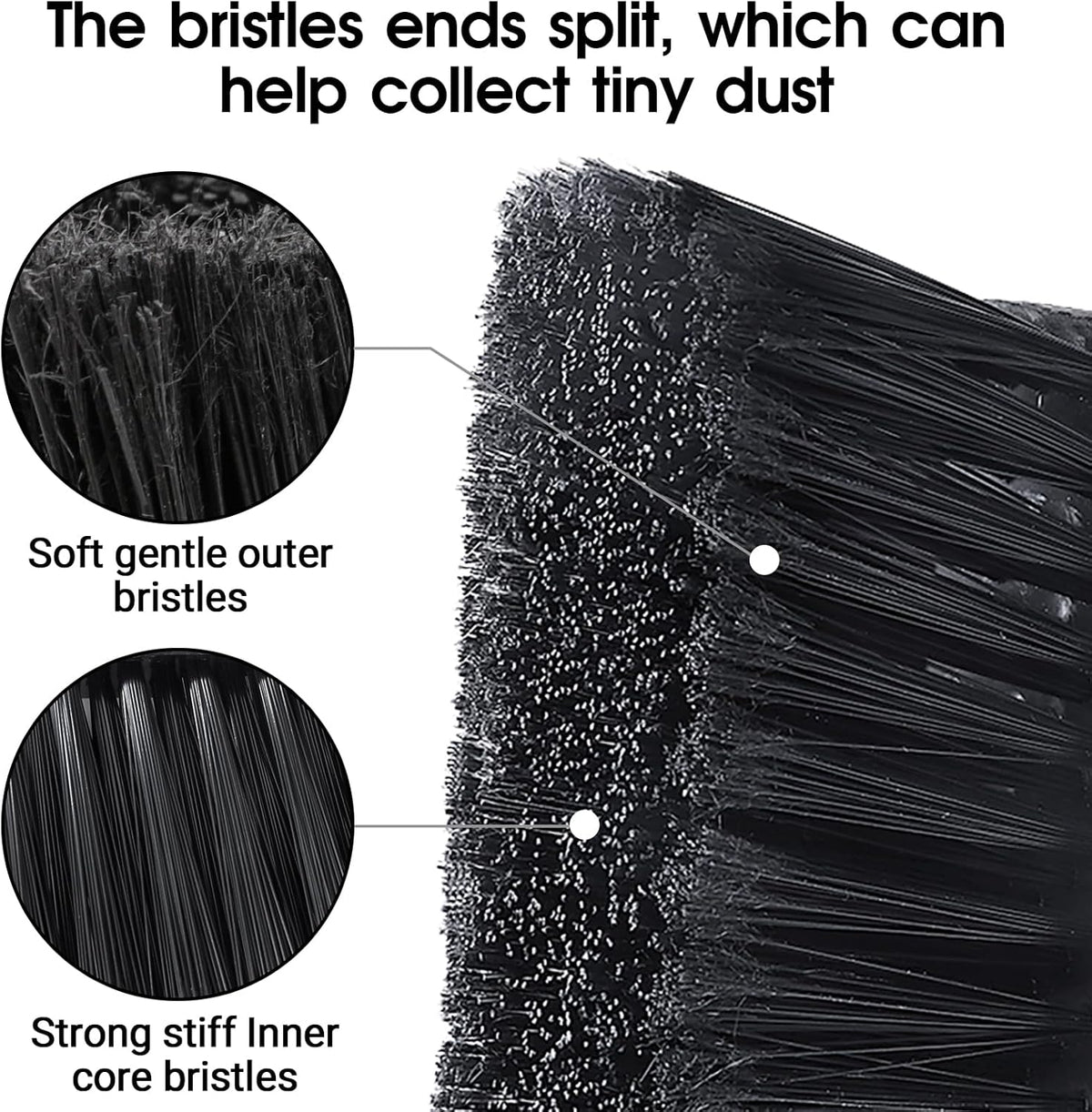 Push Broom Outdoor Heavy Duty,Masthome 24" Push Broom with Stiff Bristles,Heavy Duty Garden