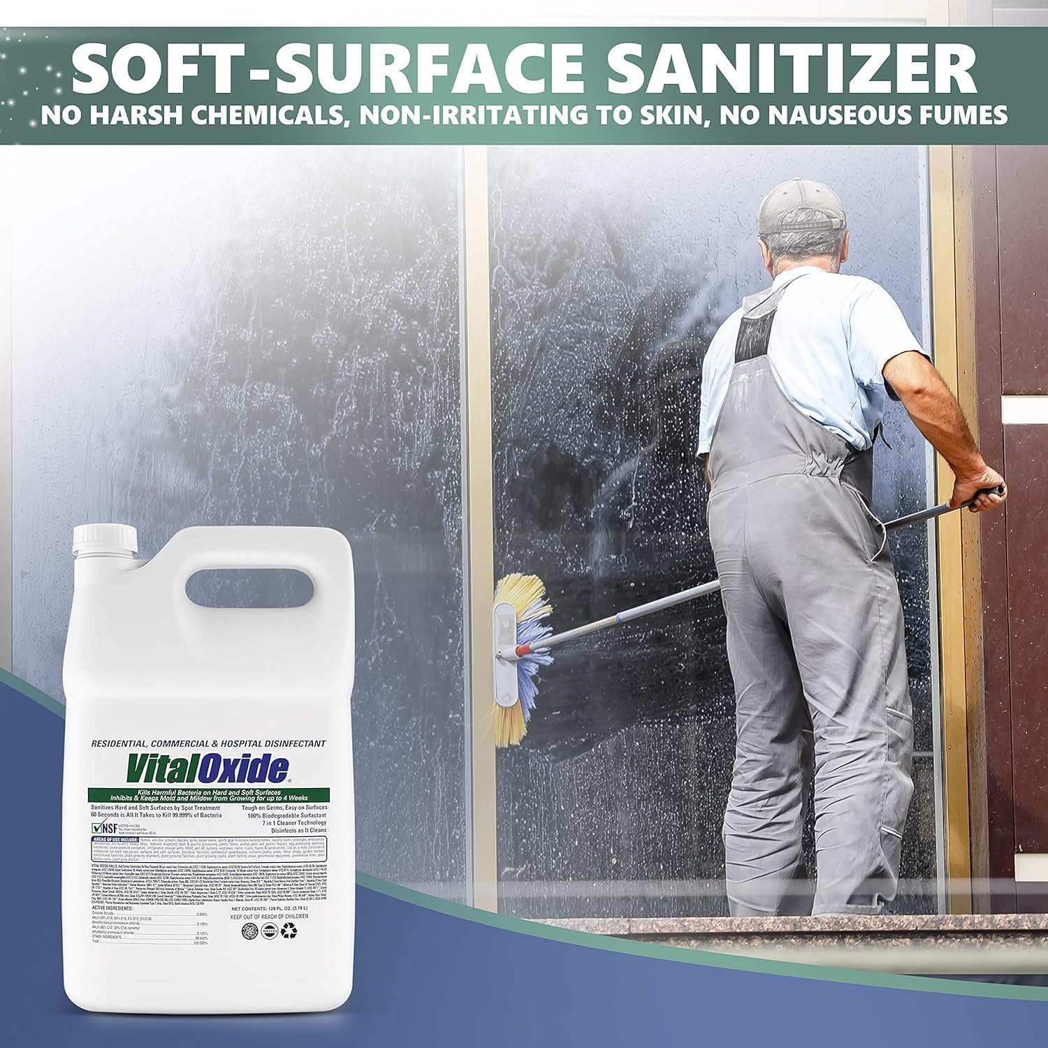 Vital Oxide Disinfectant, Deodorizer, Cleaner, Food-Contact Sanitizer, Virucide – (EPA registration