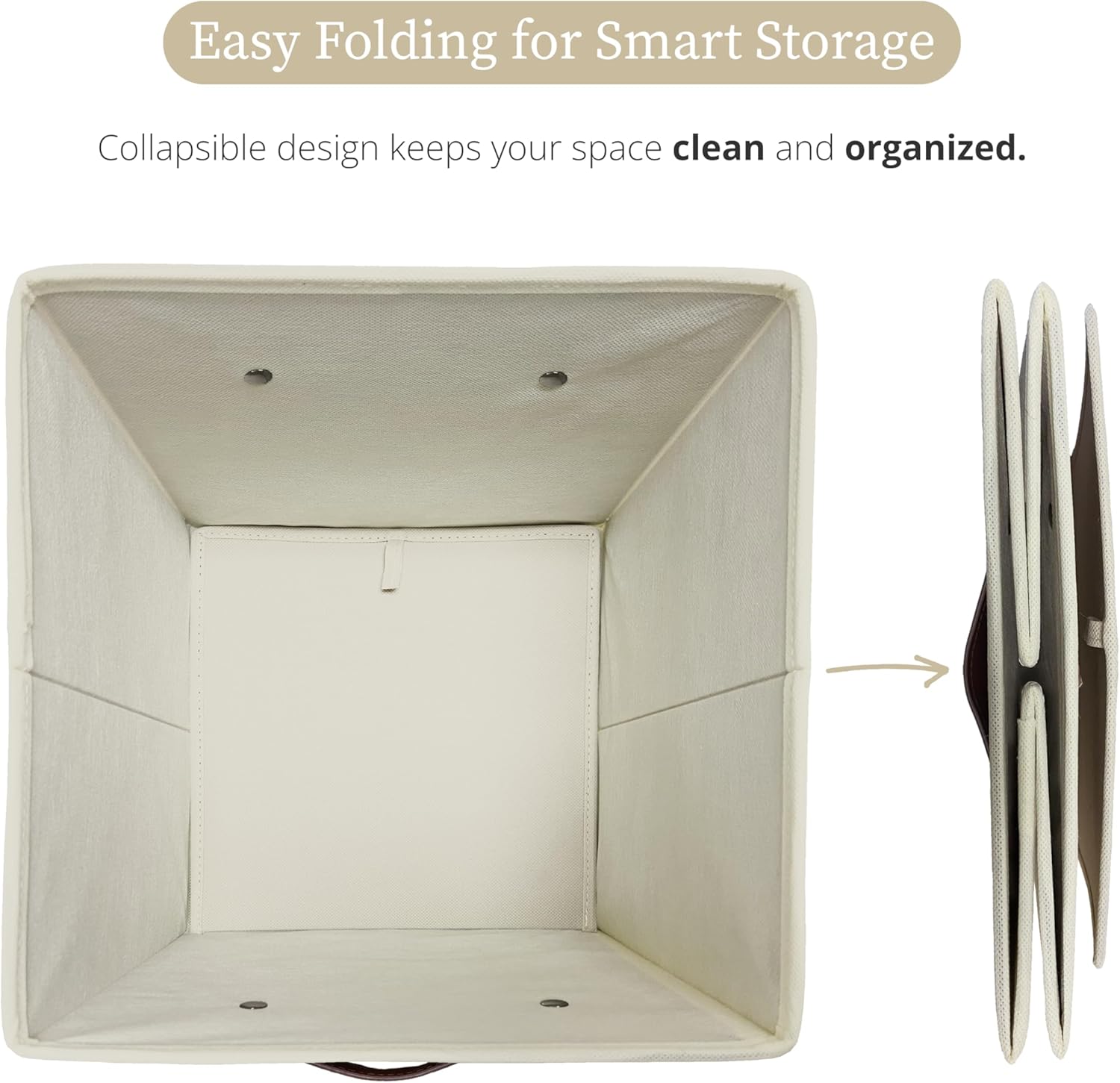 DECOMOMO Storage Baskets, 13x15x13 Storage Cube Bins with Labels for Organizing Shelves Kallax