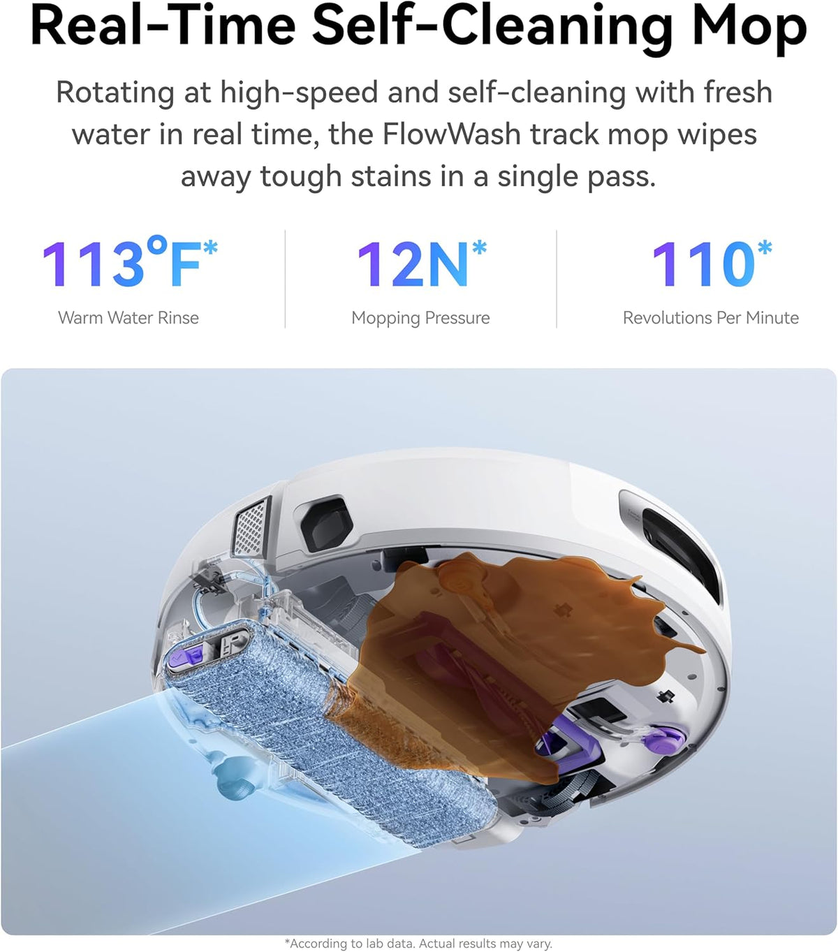 NARWAL Flow Robot Vacuum and Mop Combo, FlowWash Real-Time Self-Cleaning Track Mop, 22,000 Pa