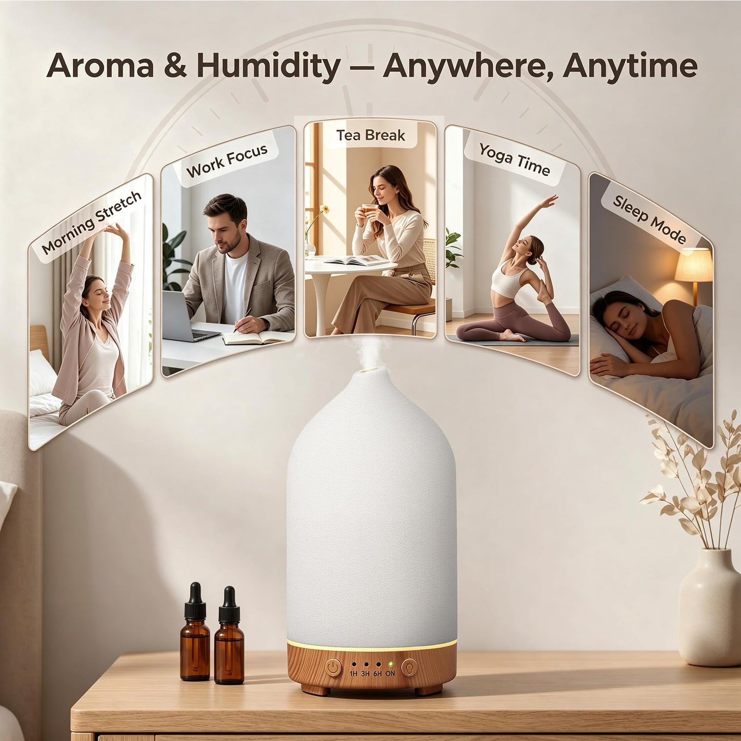 Gooamp 200ML Ceramic Essential Oil Diffuser for Home – view 7